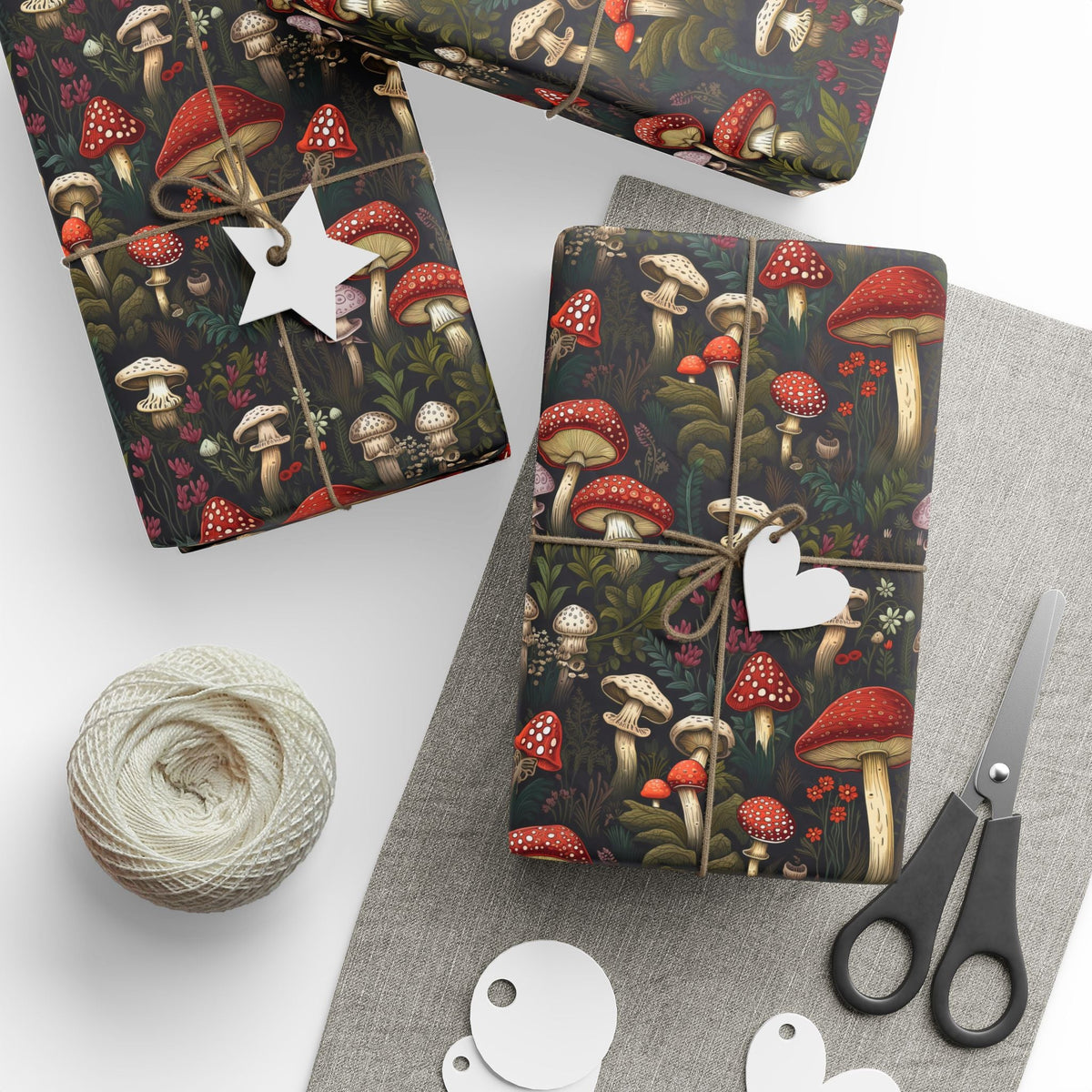 Dark Fungi Mushroom Gift Wrap - Goth Cloth Co.Home Decor21639729068367183440