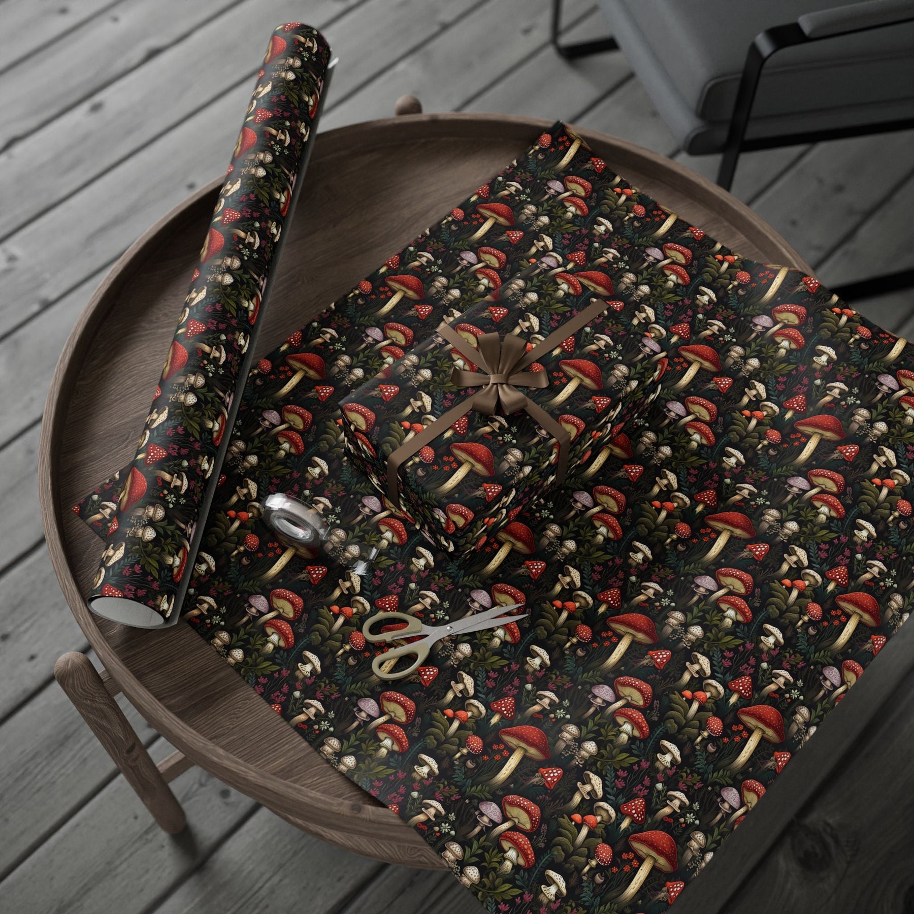 Dark Fungi Mushroom Gift Wrap - Goth Cloth Co.Home Decor21639729068367183440