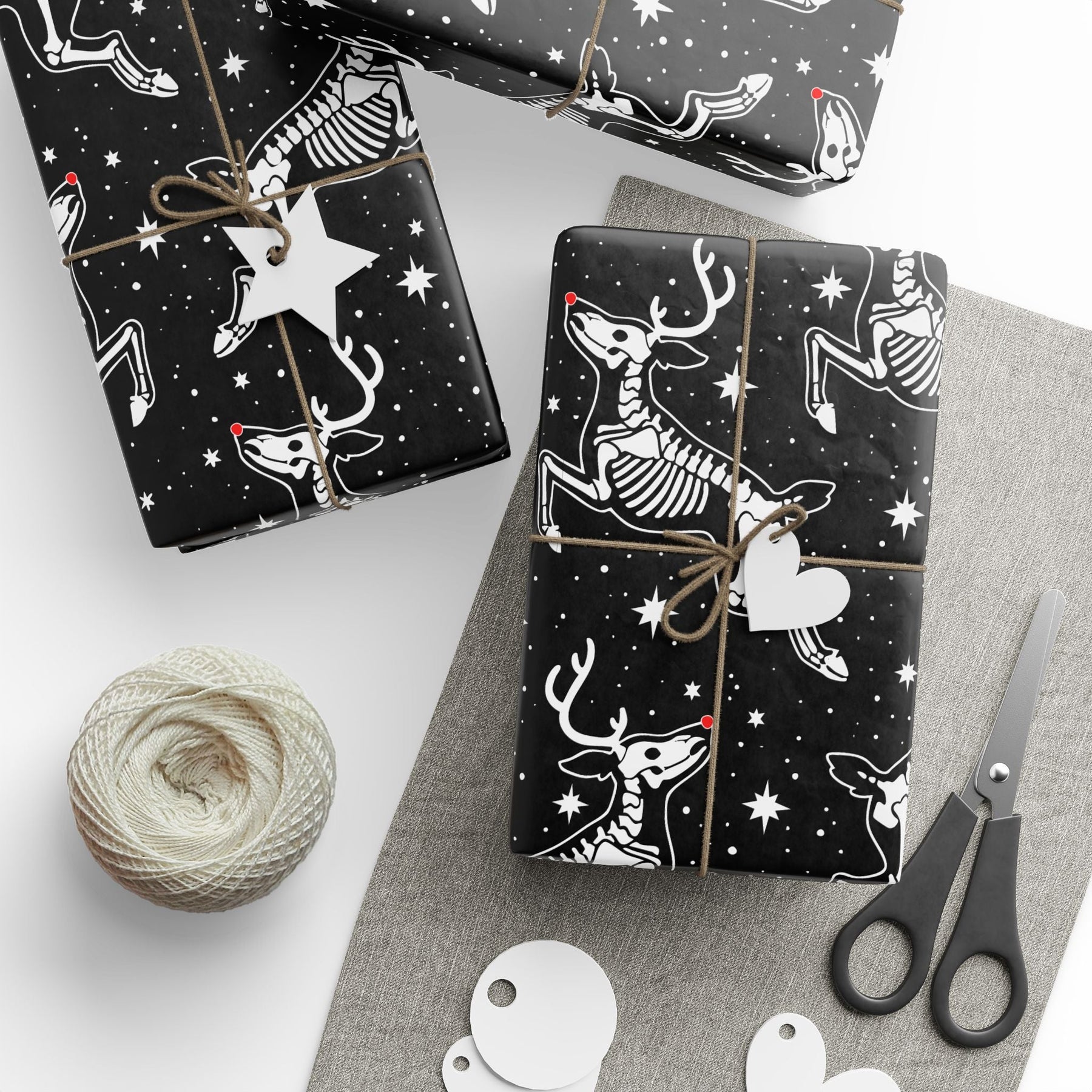 Dead Nose Reindeer Gift Wrap - Goth Cloth Co.Home Decor24675755969095113485