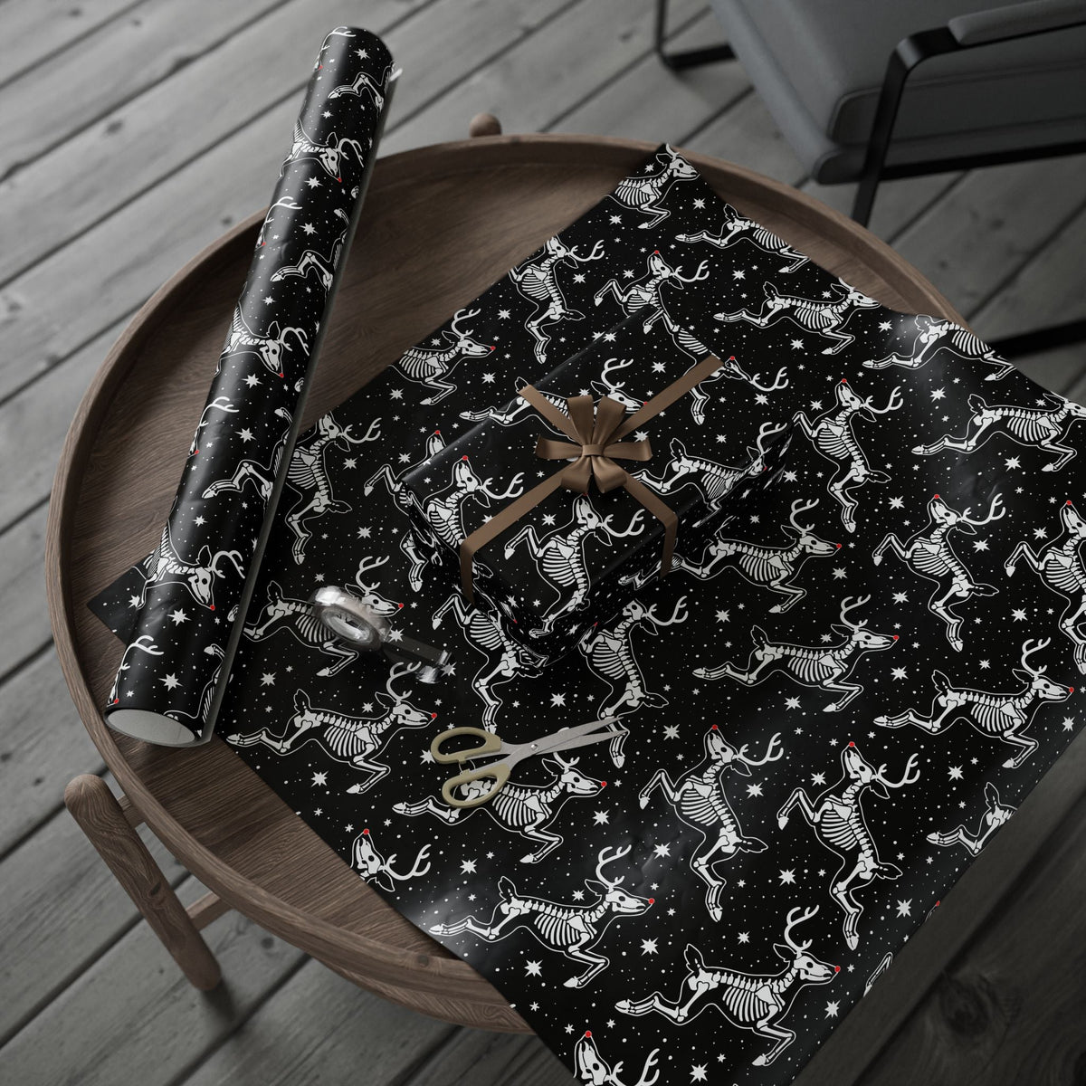 Dead Nose Reindeer Gift Wrap - Goth Cloth Co.Home Decor25047698768819493991