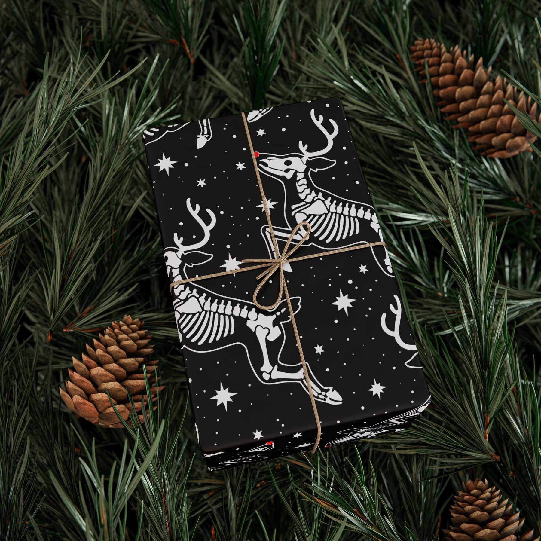 Dead Nose Reindeer Gift Wrap - Goth Cloth Co.Home Decor25047698768819493991