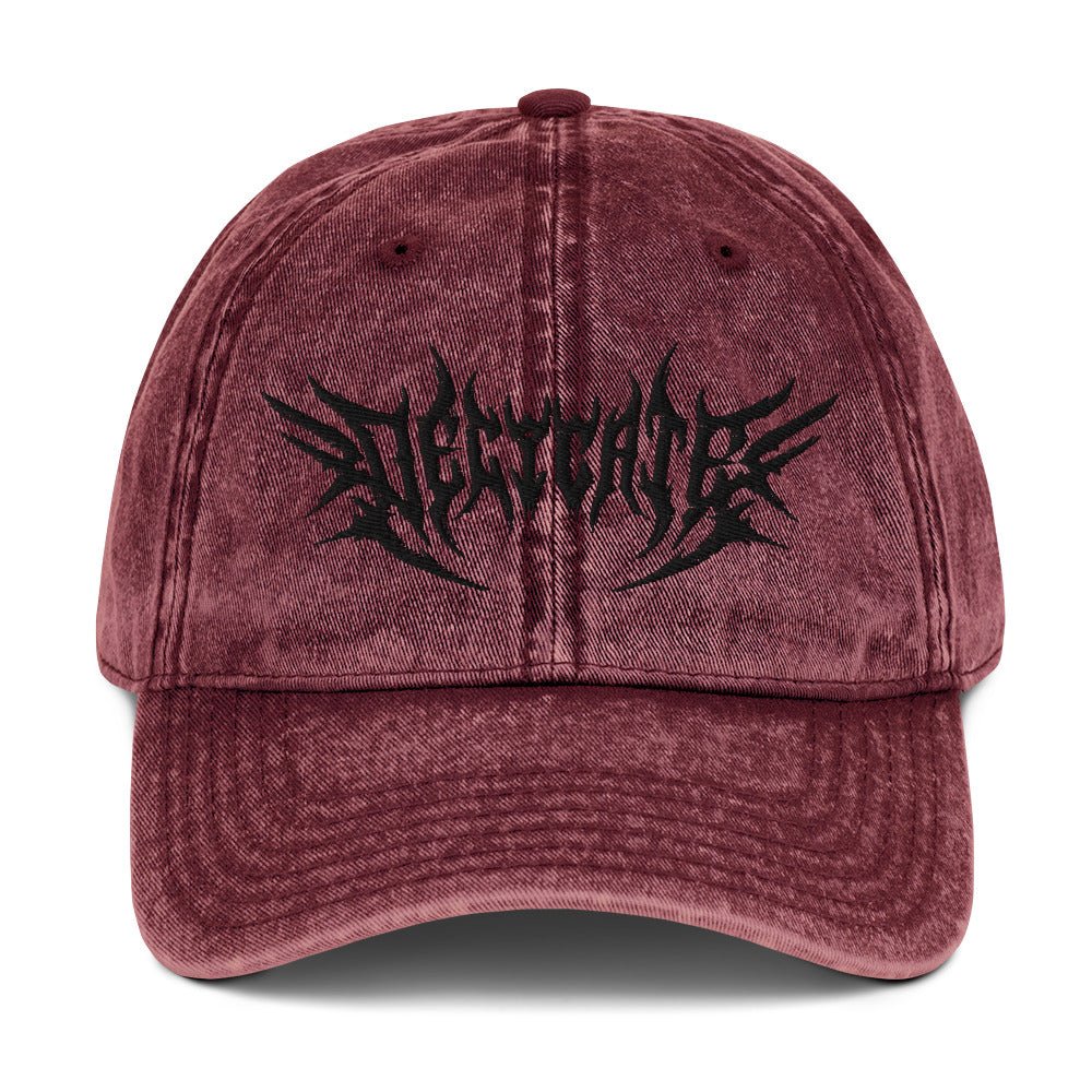 Delicate Metal Font Acid Wash Dad Cap - Goth Cloth Co.5153410_9793