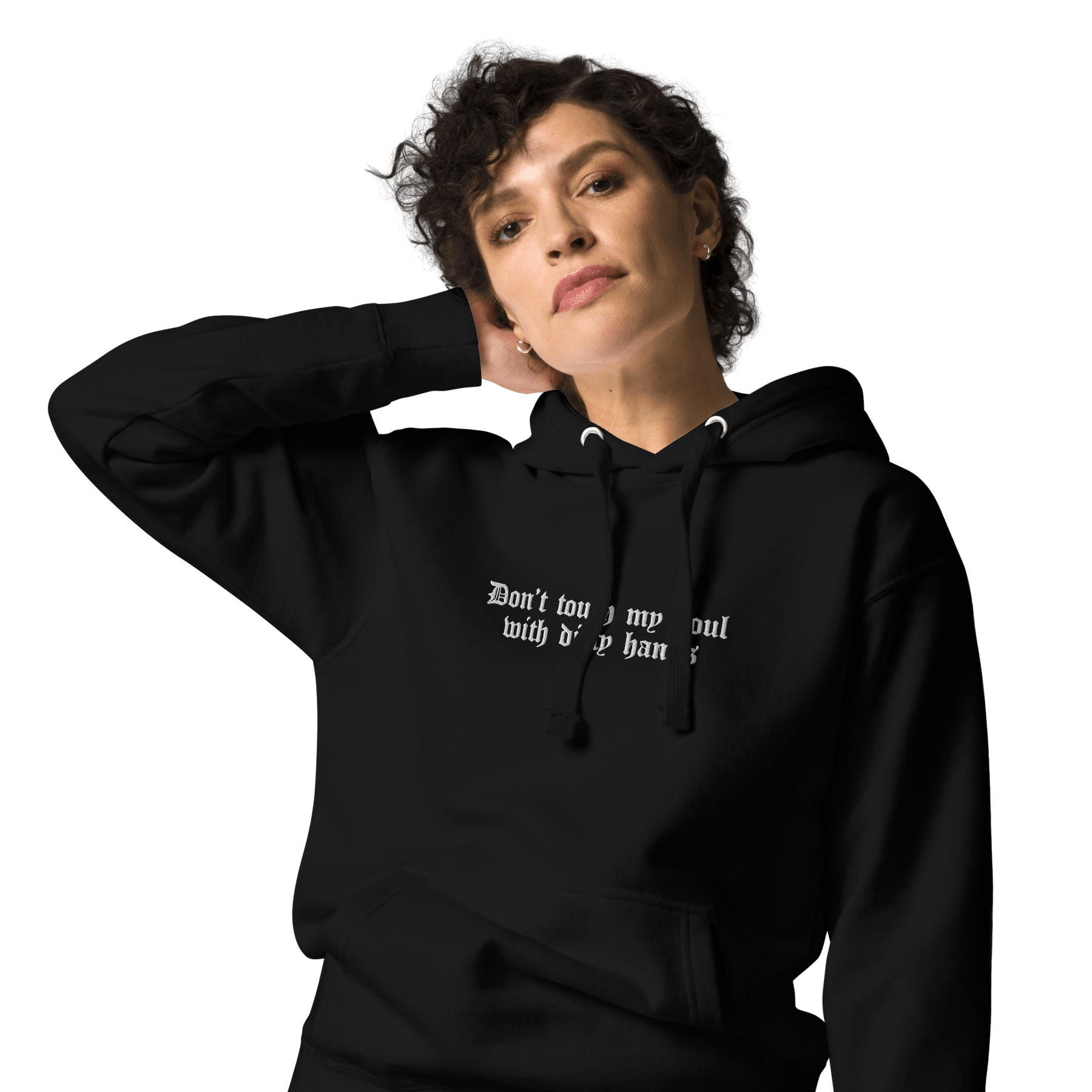 Don't Touch My Soul Embroidered Hoodie - Goth Cloth Co.2109308_20284