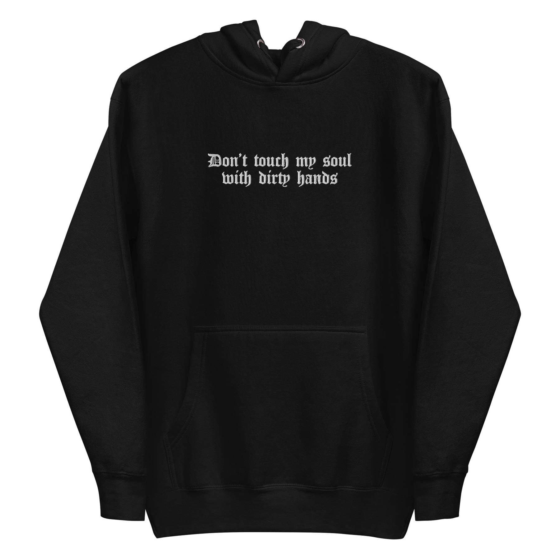 Don't Touch My Soul Embroidered Hoodie - Goth Cloth Co.2109308_20284