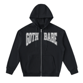 Drop - Shoulder Zip Up Hoodie - Goth Cloth Co.250918PODTZ0260001