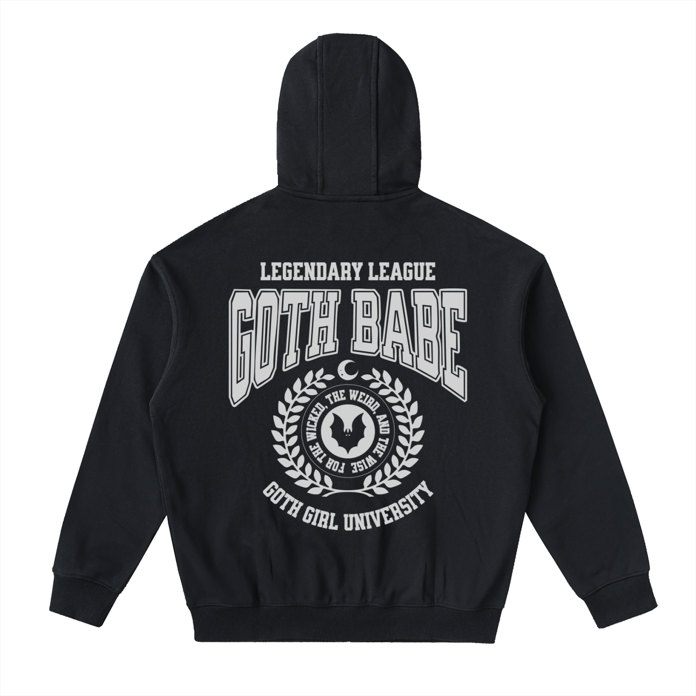 Drop - Shoulder Zip Up Hoodie - Goth Cloth Co.250918PODTZ0260001