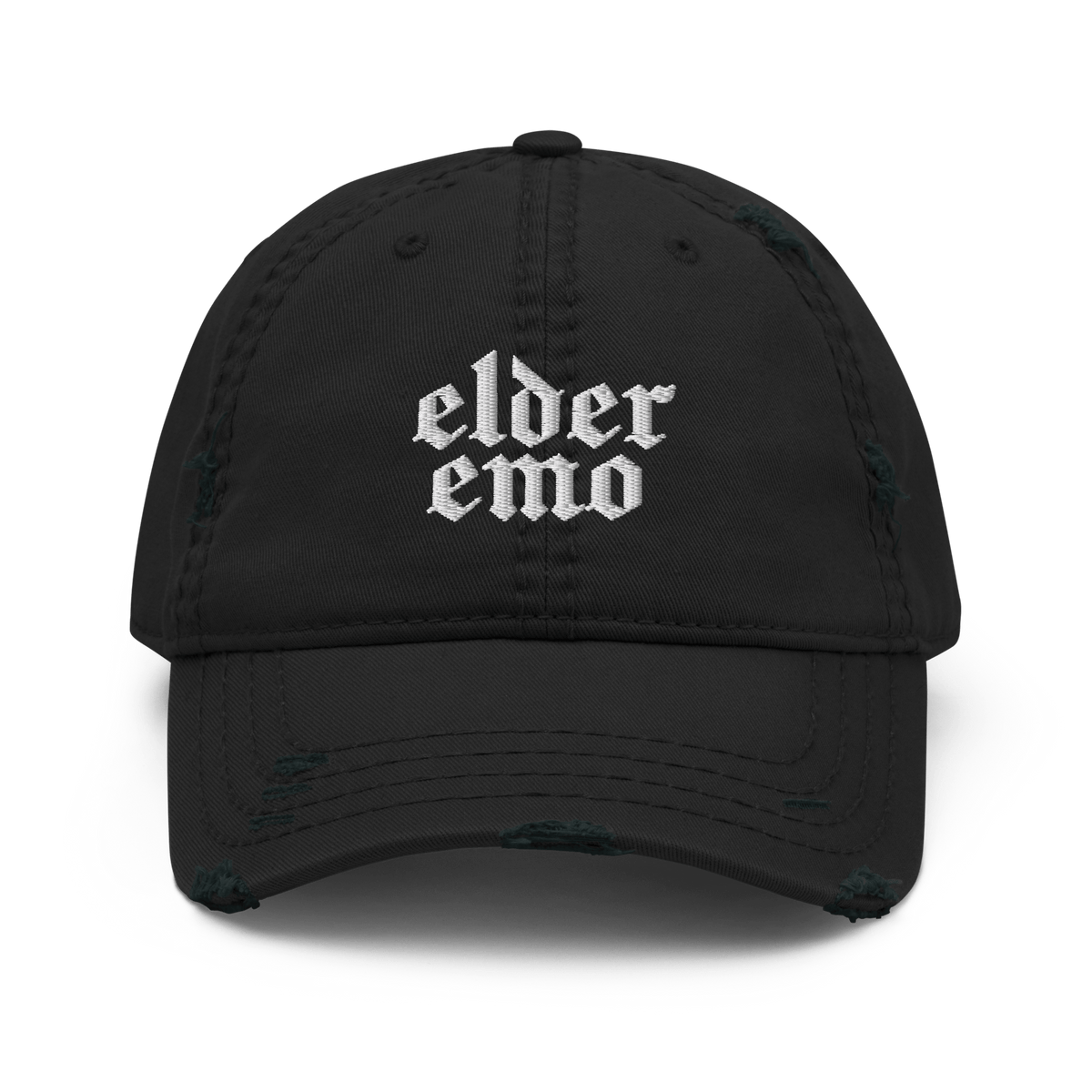 Elder Emo Distressed Dad Cap - Goth Cloth Co.2791202_10990