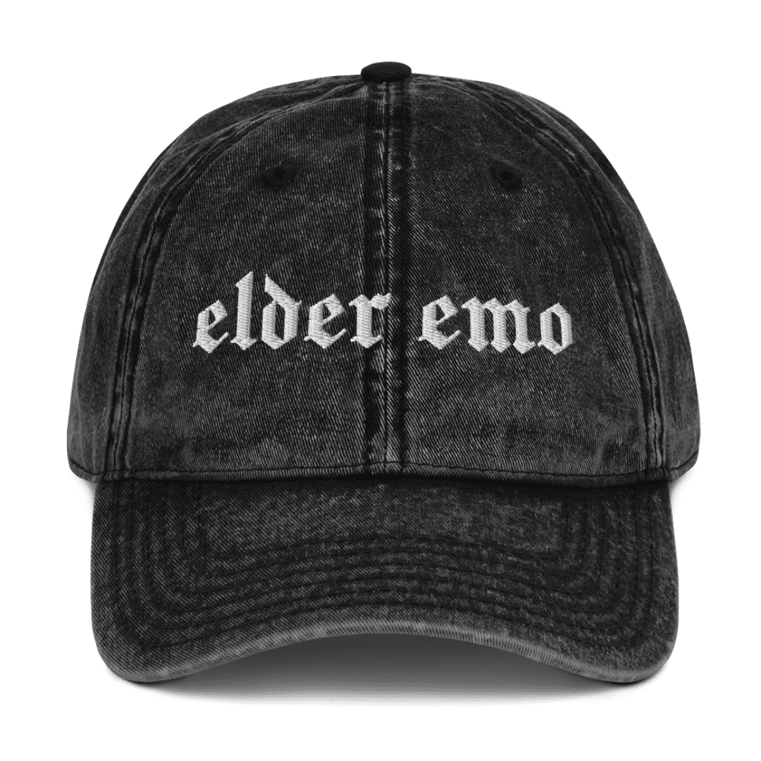 Elder Emo Vintage Acid Wash Dad Cap - Goth Cloth Co.9674506_9791
