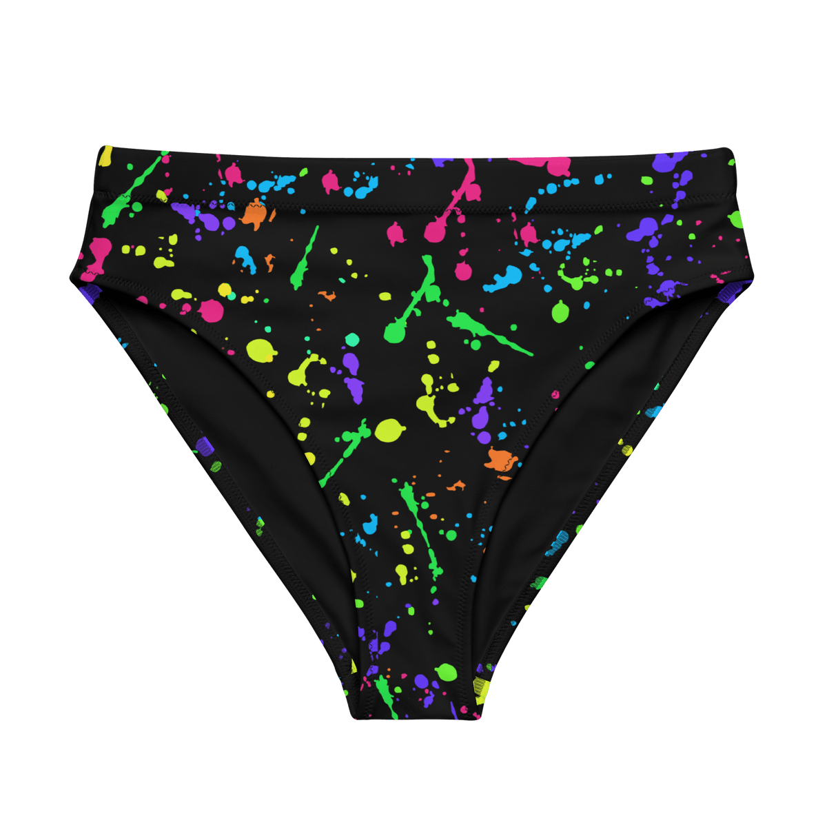Electric Ink High - Waisted Sport Bikini Bottoms - Goth Cloth Co.3740412_12042