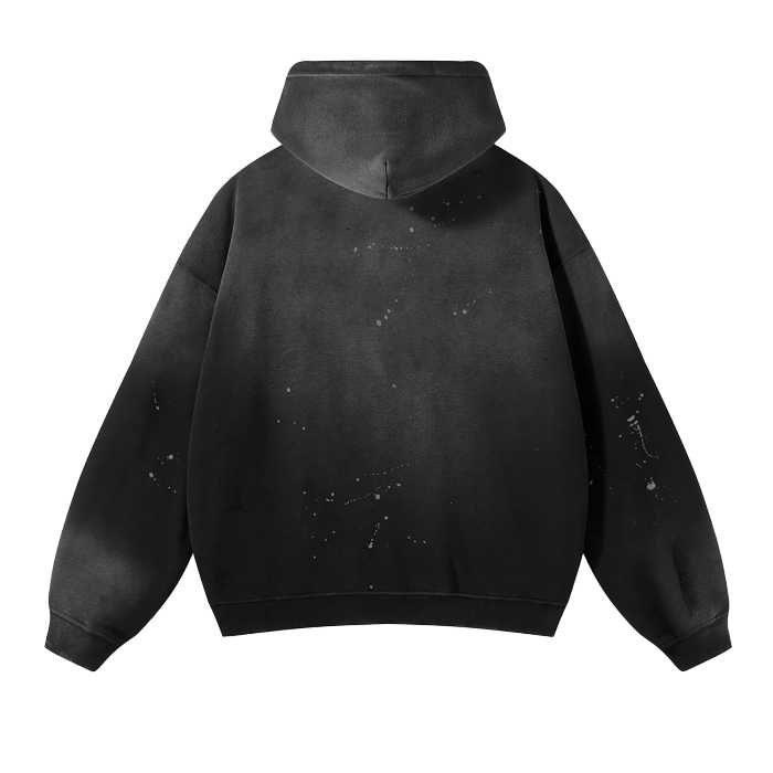 Feminine Rage Vintage Wash Frayed Metal Hoodie - Goth Cloth Co.241116PODRB0332#001