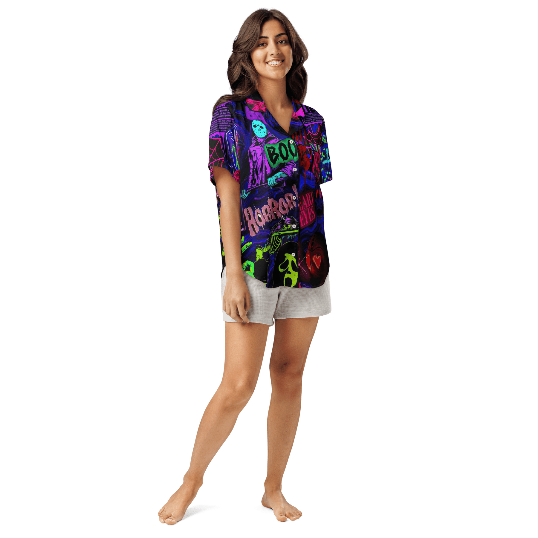 Freaky Frights Silky Pajama Top - Goth Cloth Co.9354983_20964