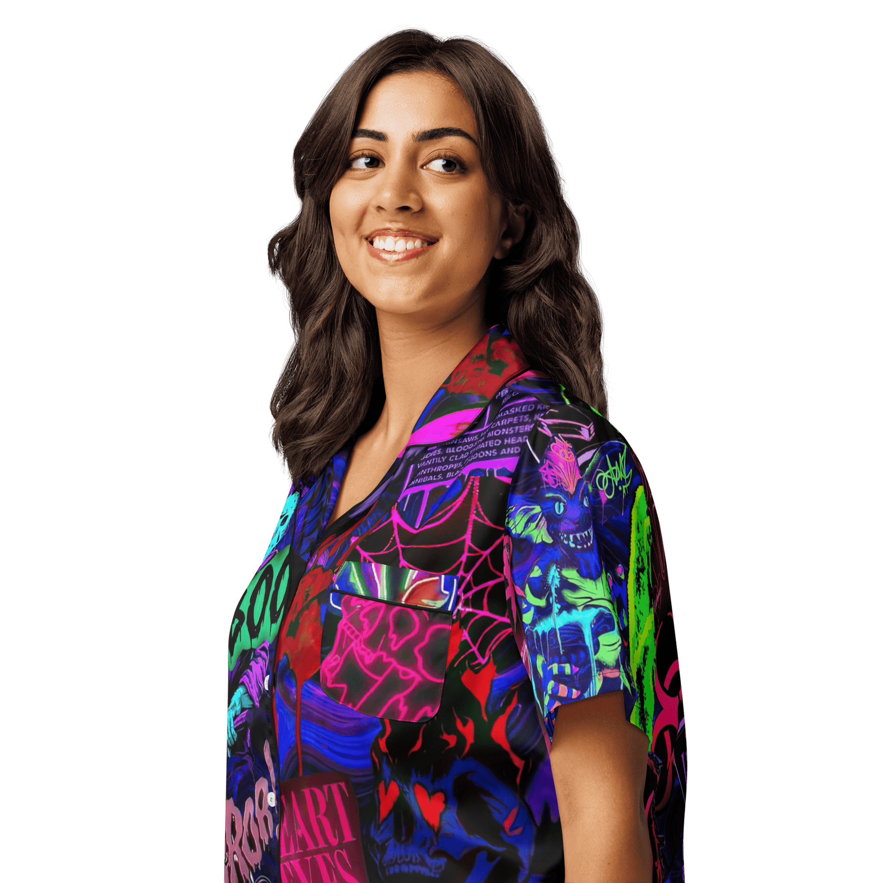 Freaky Frights Silky Pajama Top - Goth Cloth Co.9354983_20964