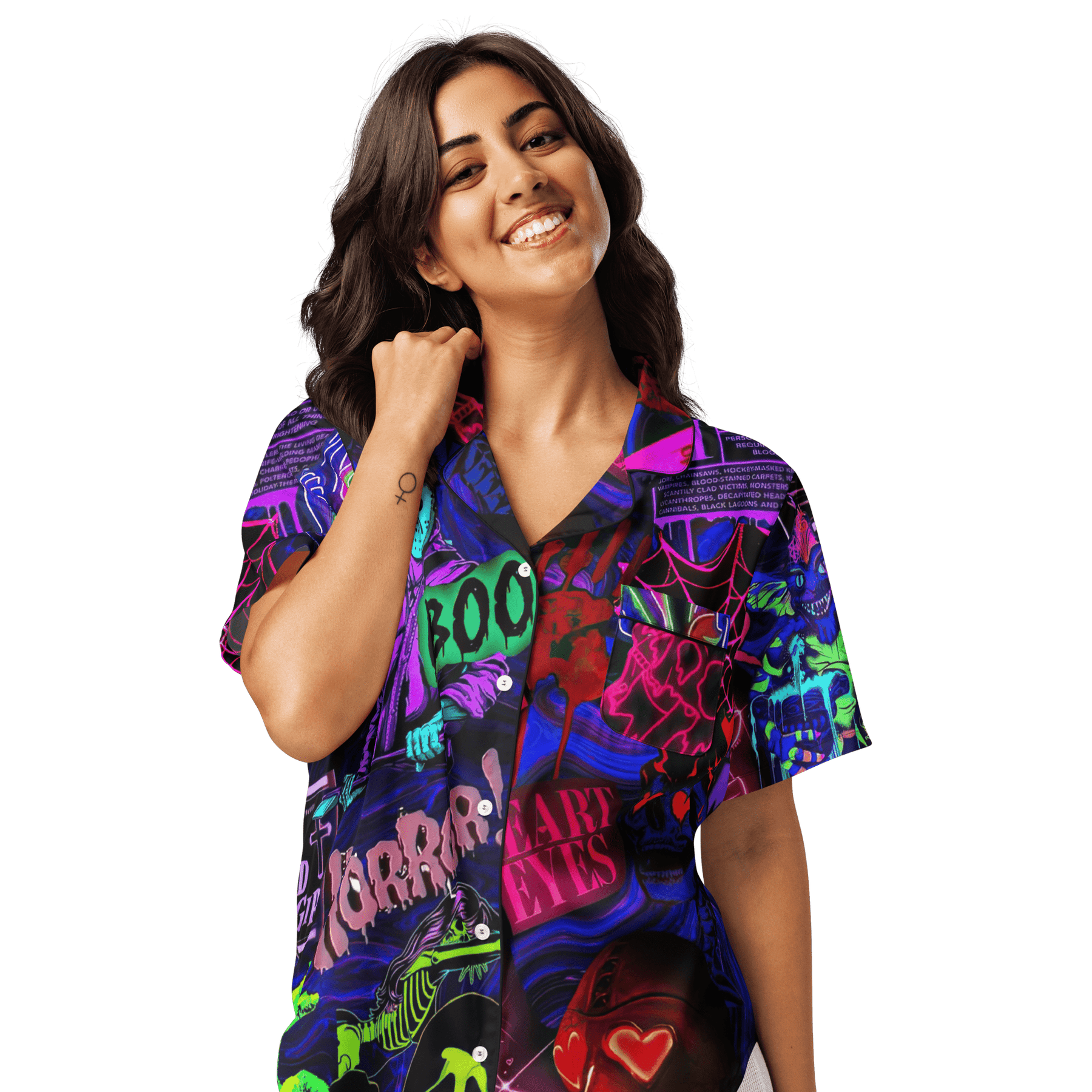 Freaky Frights Silky Pajama Top - Goth Cloth Co.9354983_20964
