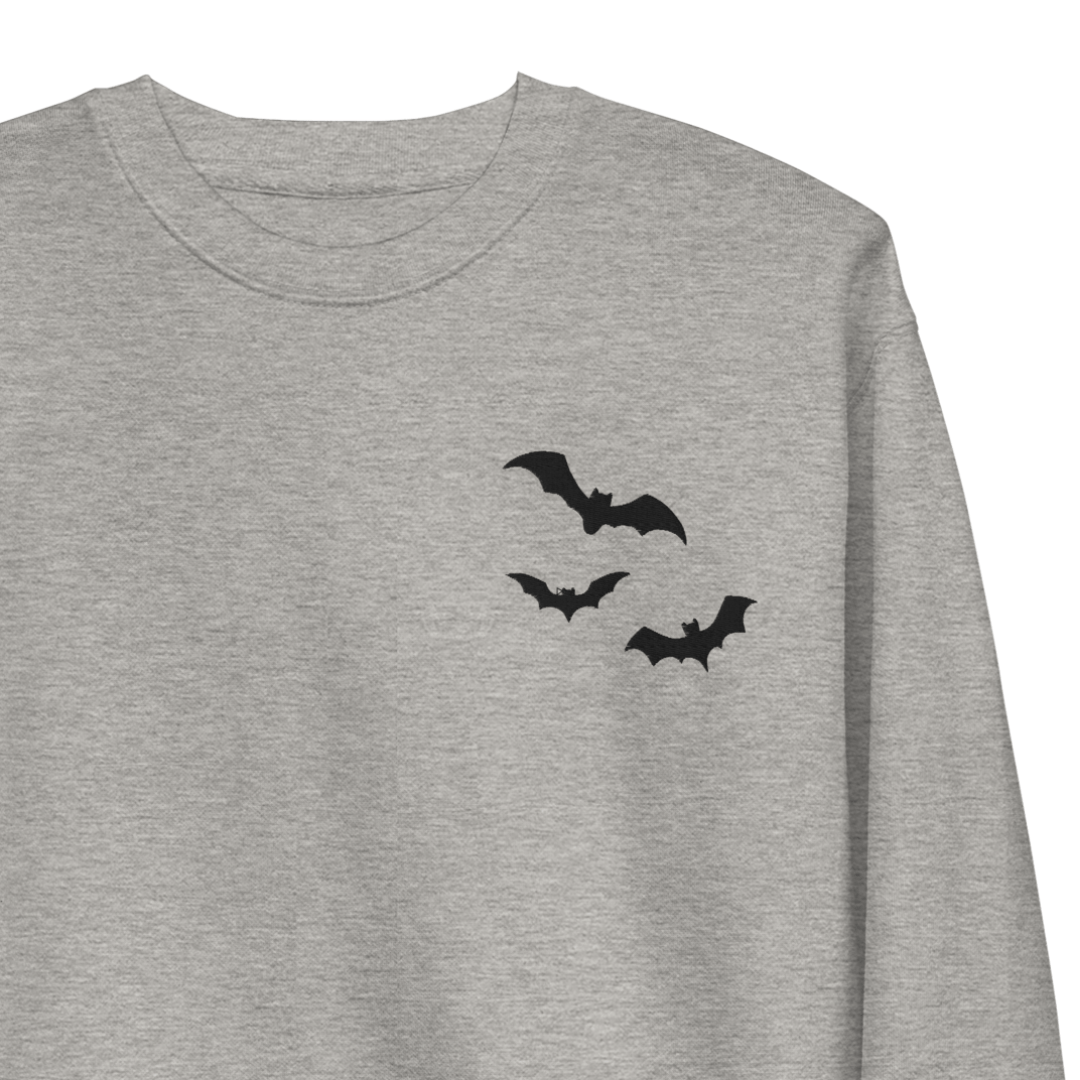Freakin' Bats Embroidered Sweatshirt - Unisex Halloween Style