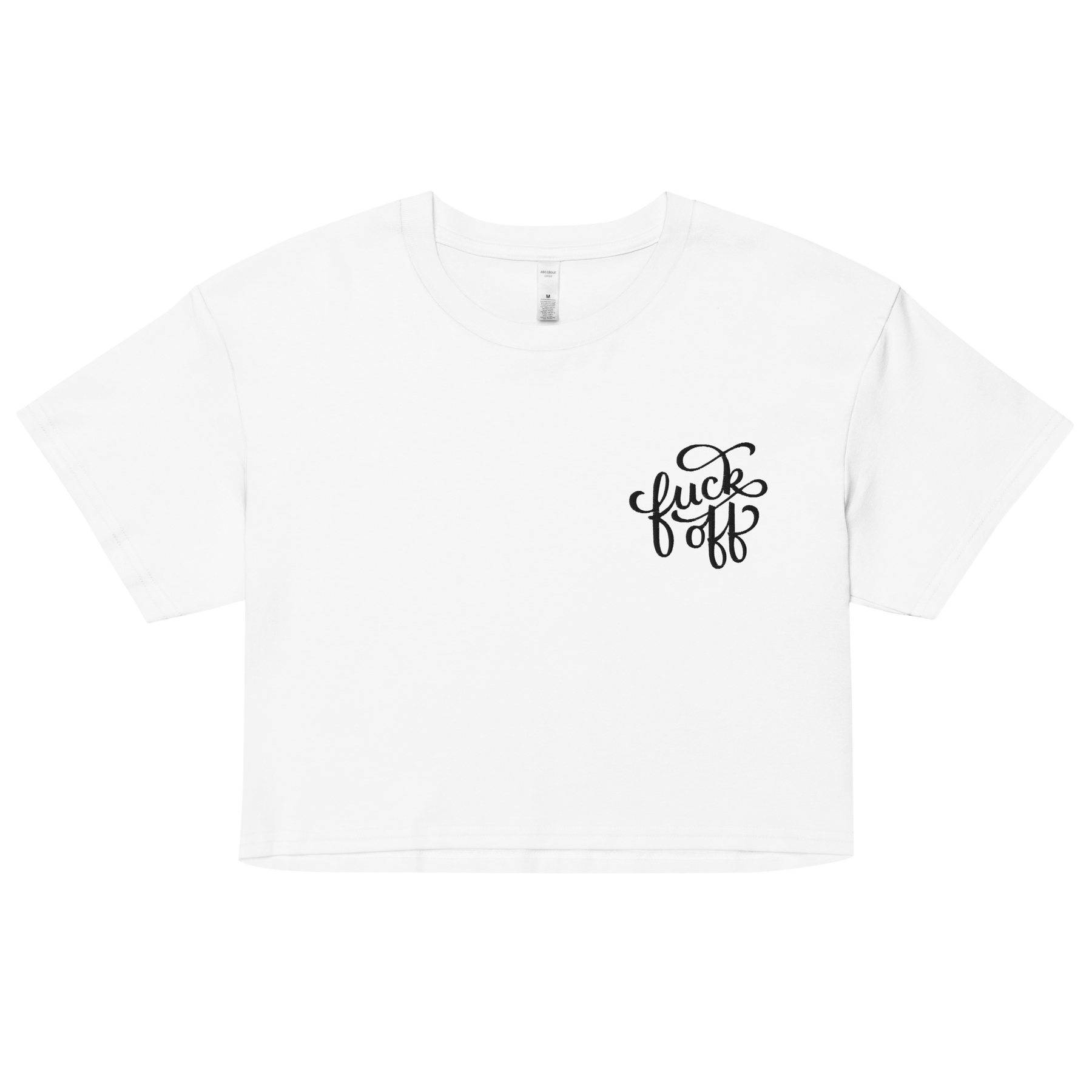 Fuck Off Embroidered Crop Top - Goth Cloth Co.1061271_16119