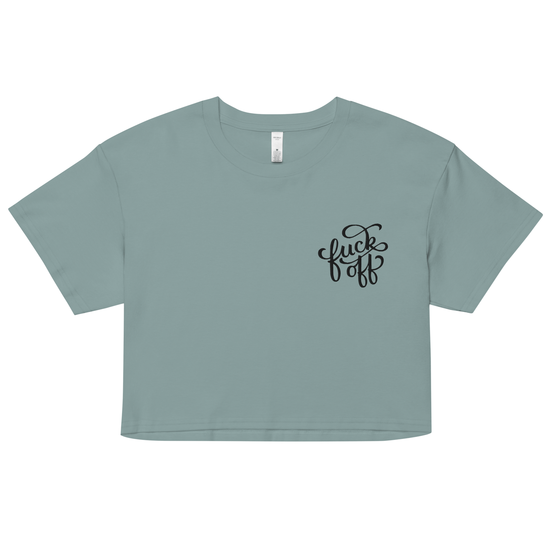 Fuck Off Embroidered Crop Top - Goth Cloth Co.6462780_20243