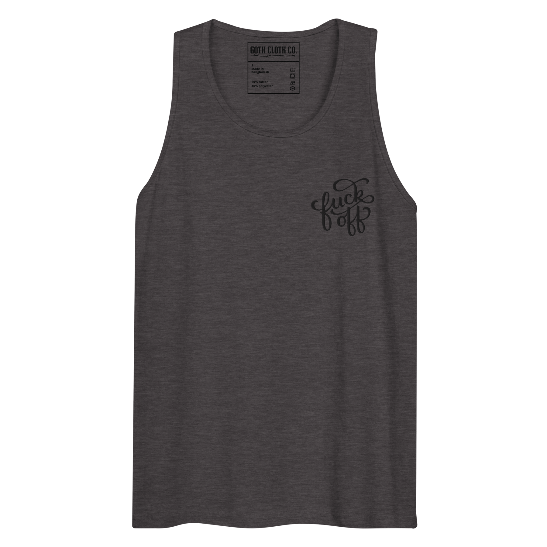 Fuck Off Embroidered Tank Top - Goth Cloth Co.1961427_13597