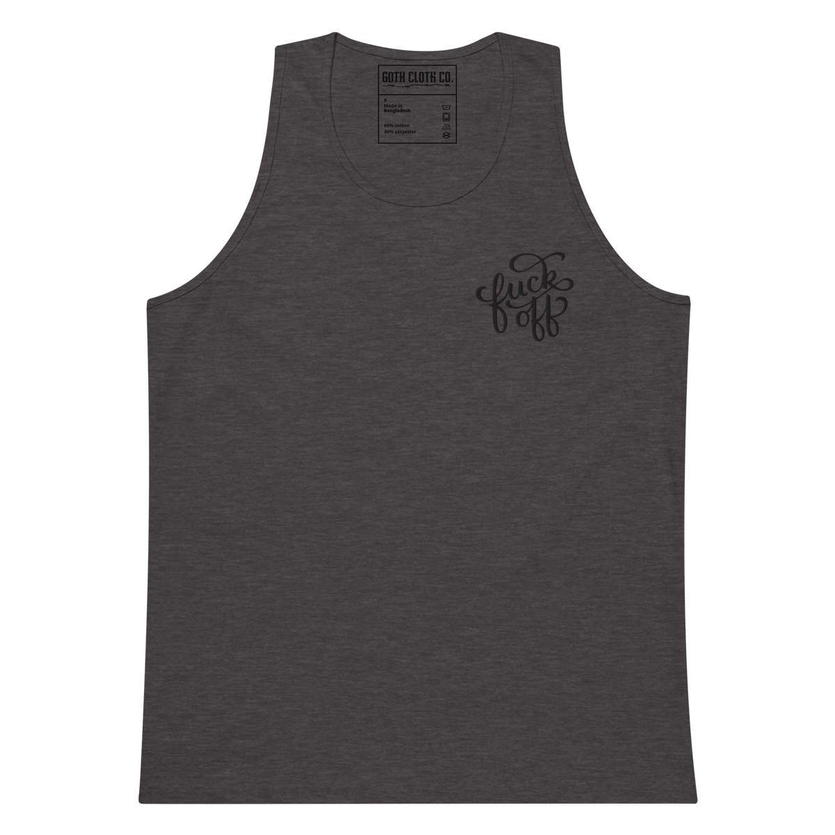 Fuck Off Embroidered Tank Top - Goth Cloth Co.1961427_13597