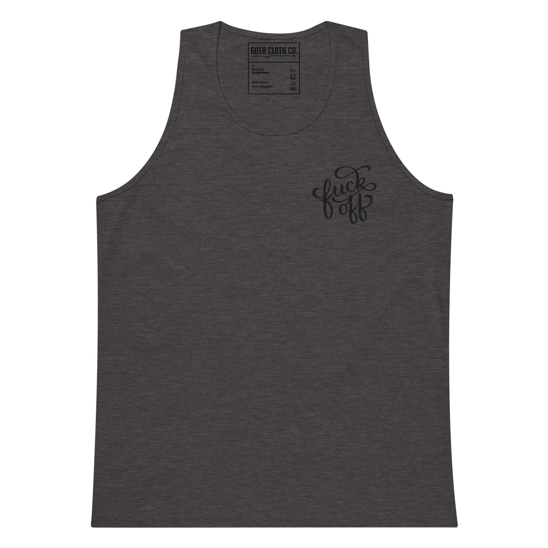 Fuck Off Embroidered Tank Top - Goth Cloth Co.1961427_13597