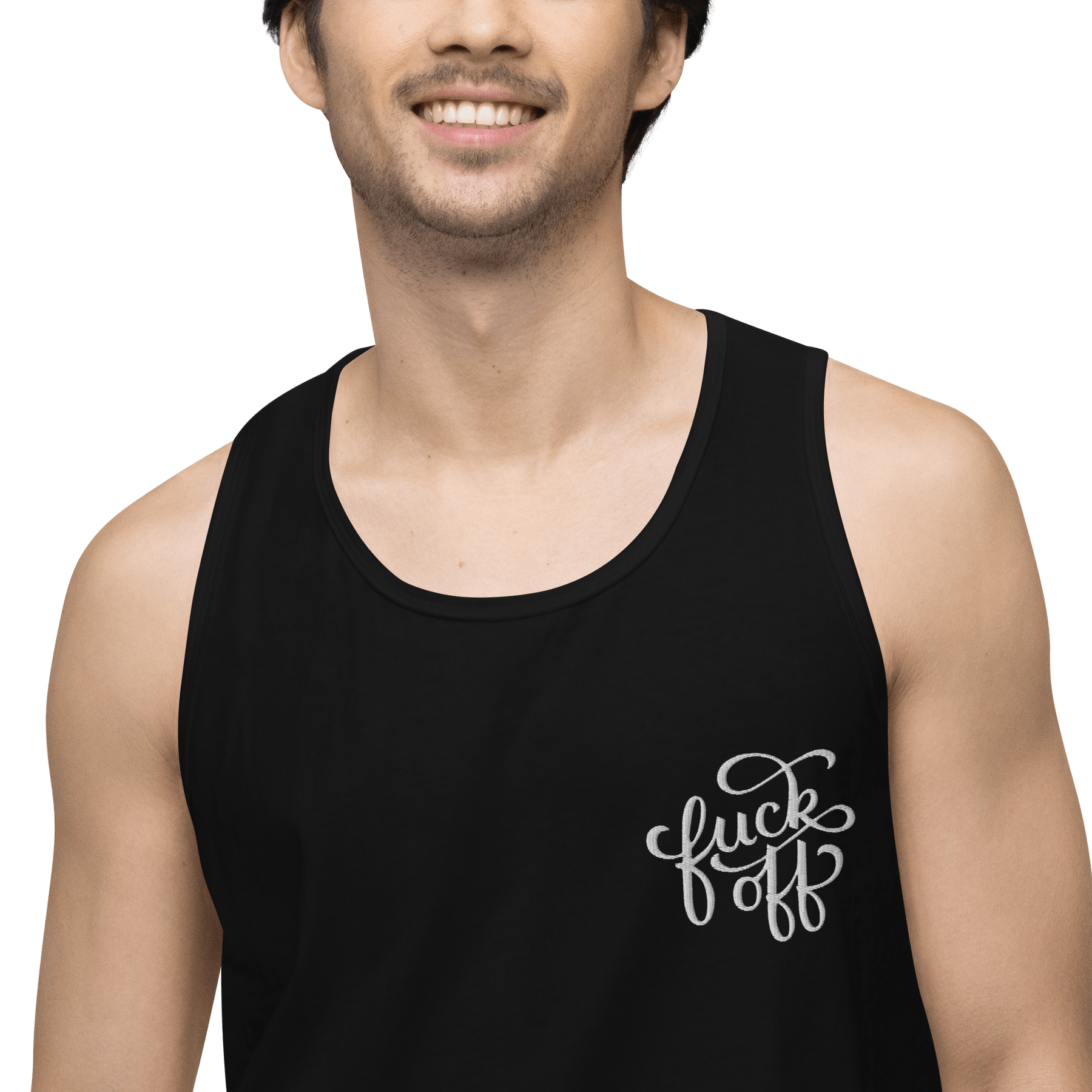 Fuck Off Embroidered Tank Top - Goth Cloth Co.3279251_13591