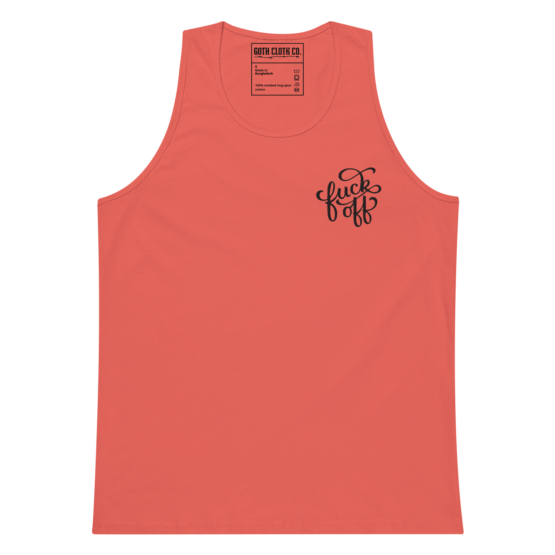 Fuck Off Embroidered Tank Top - Goth Cloth Co.5756109_13603