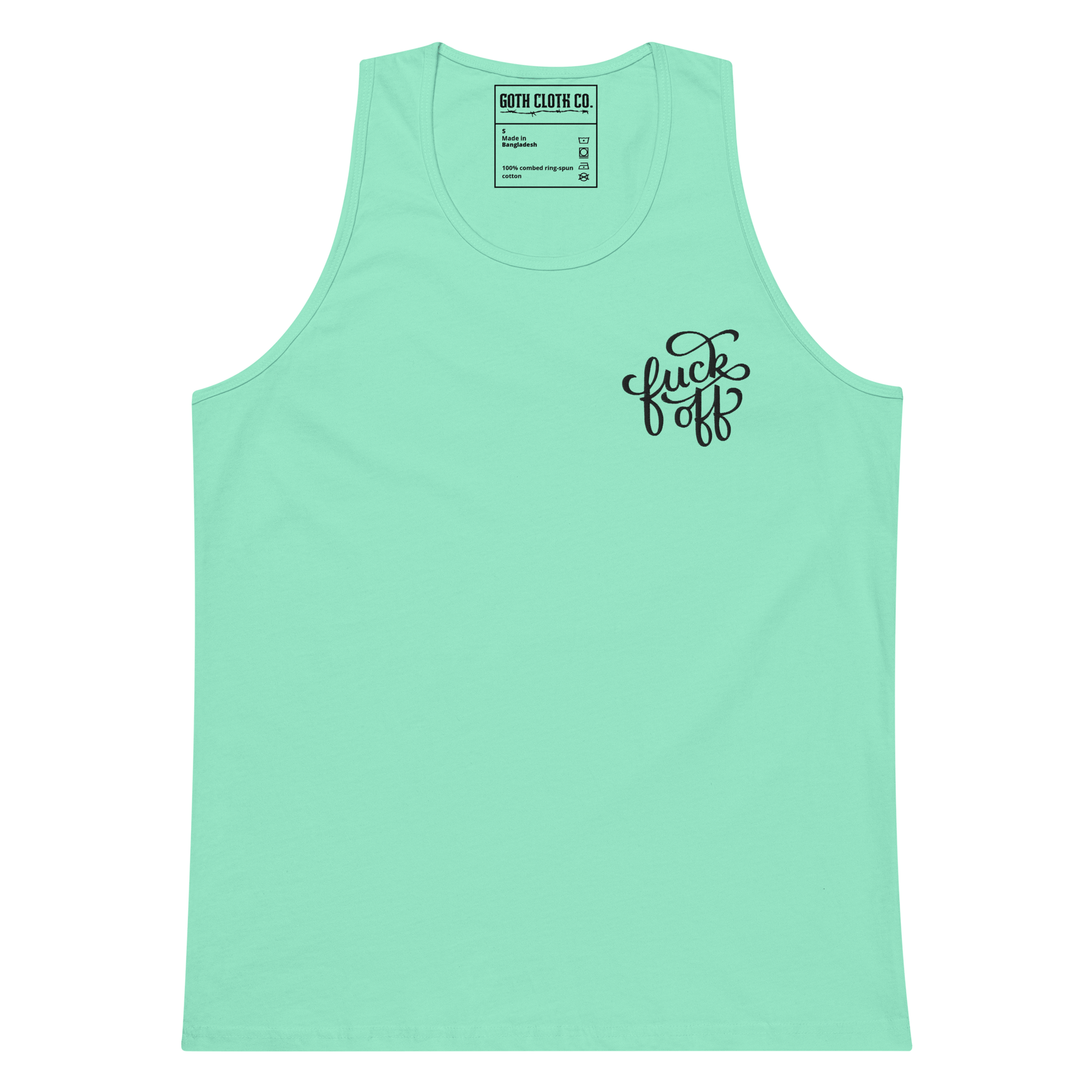 Fuck Off Embroidered Tank Top - Goth Cloth Co.5756109_13621