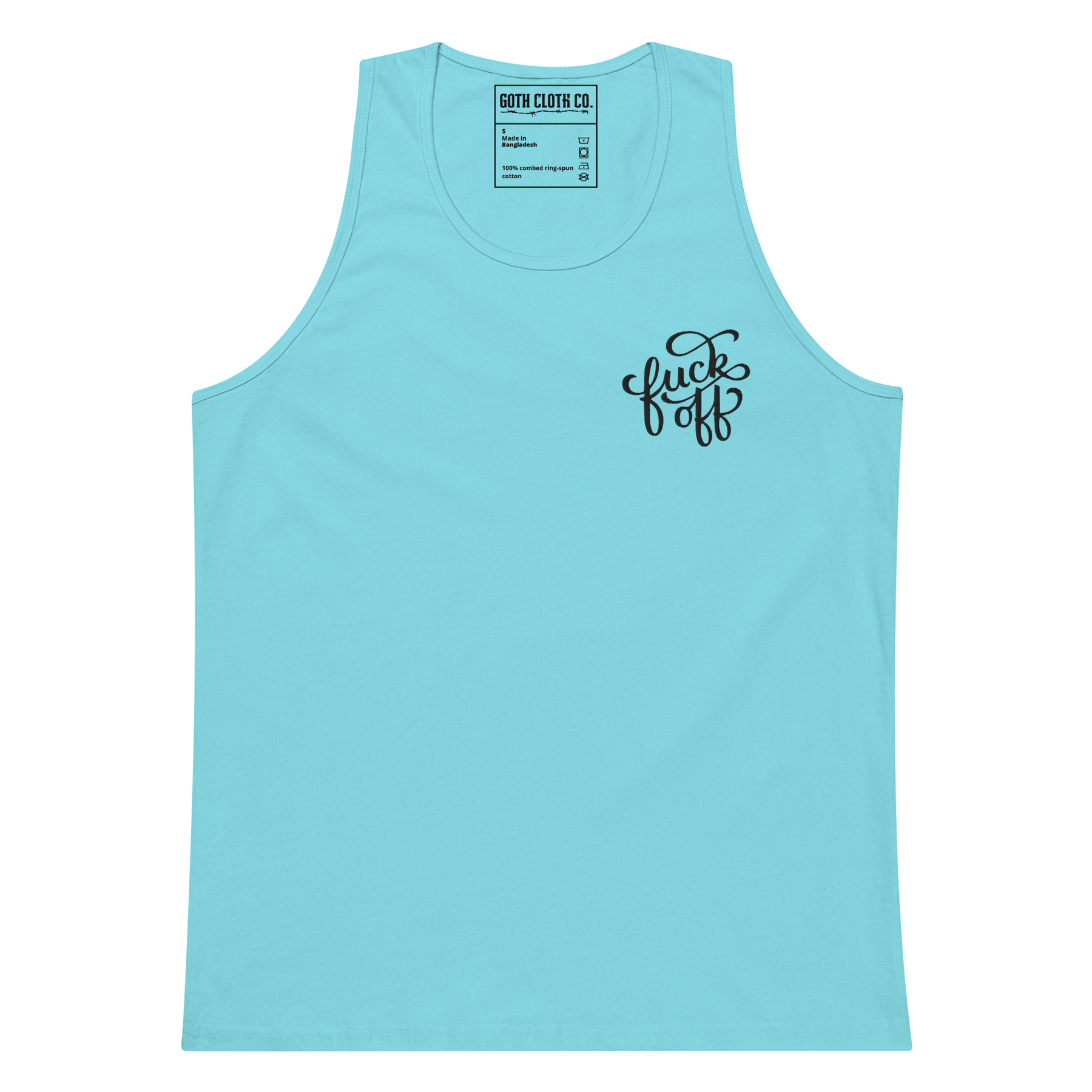 Fuck Off Embroidered Tank Top - Goth Cloth Co.5756109_13633