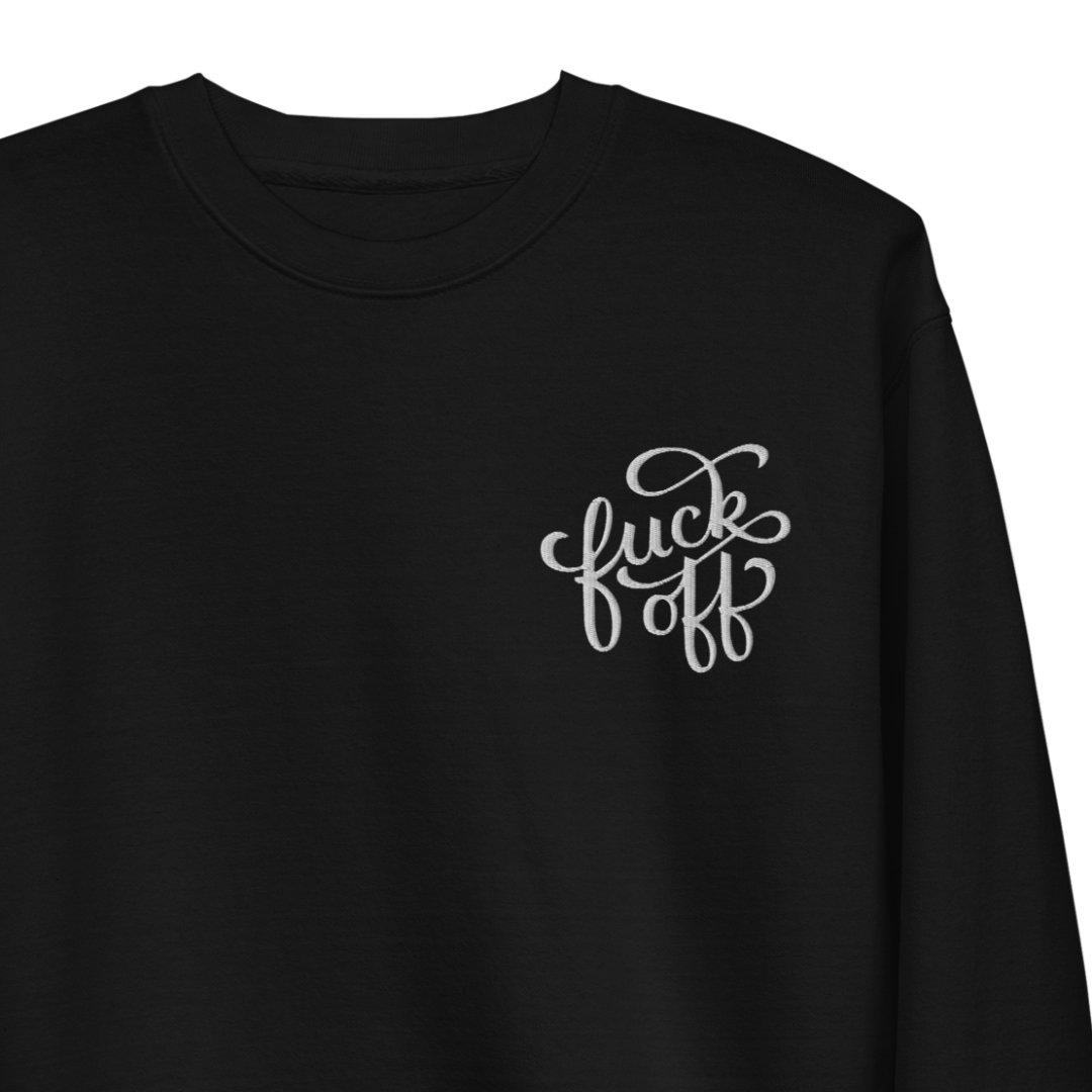 Fuck Off Embroidered Unisex Sweatshirt - Goth Cloth Co.2060920_20363