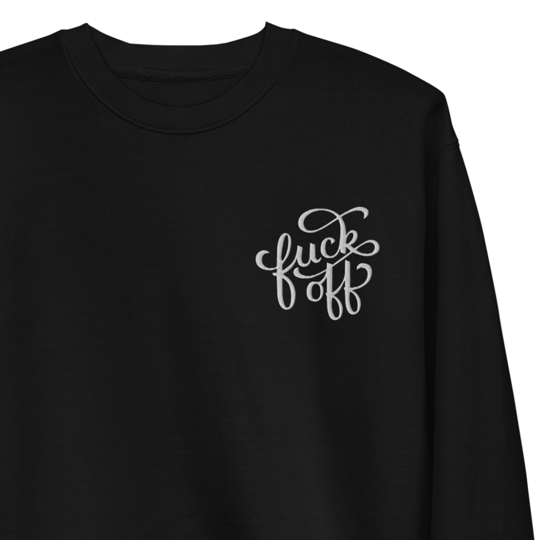 Fuck Off Embroidered Unisex Sweatshirt - Goth Cloth Co.2060920_20363