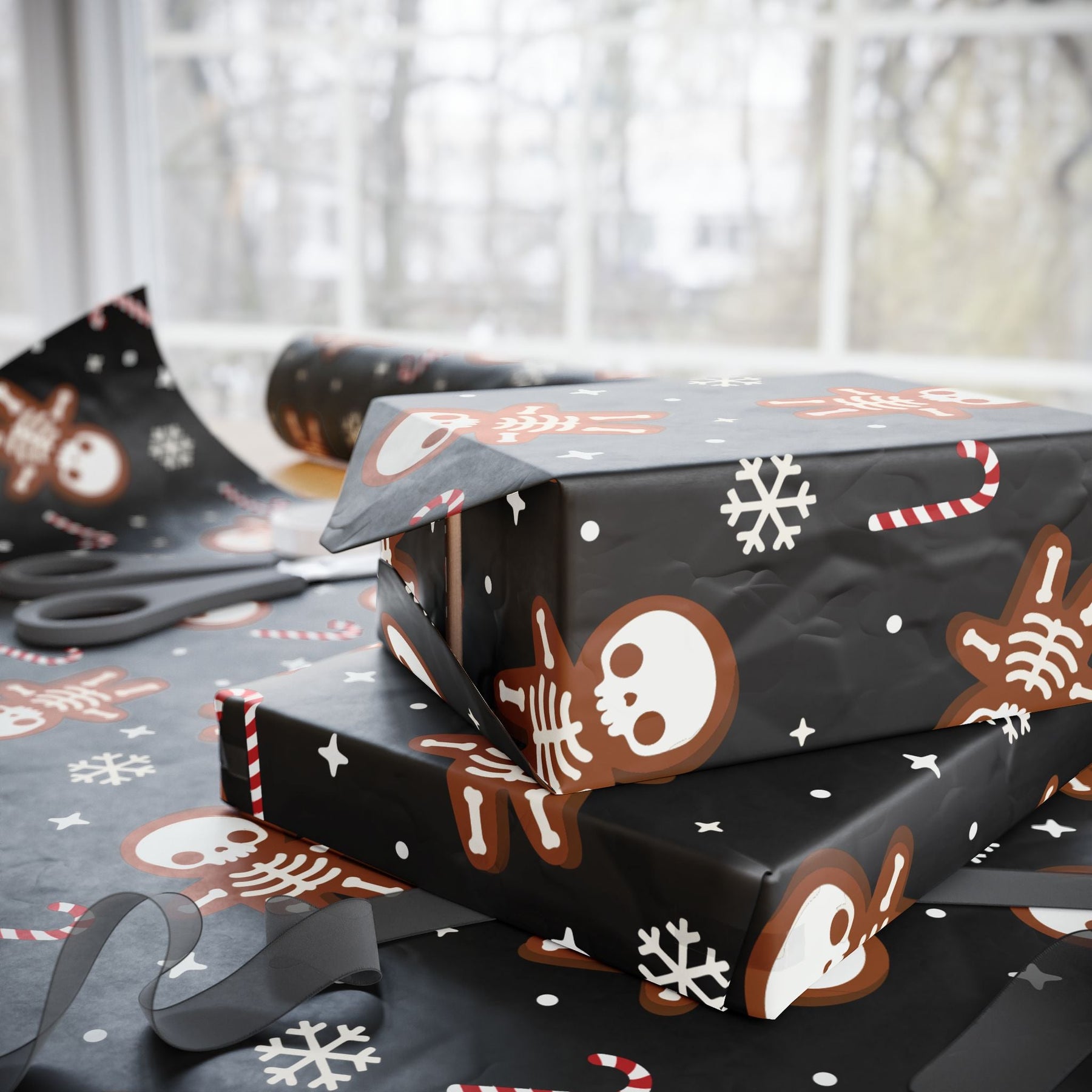 Gingerdead Men Spooky Gift Wrap - Goth Cloth Co.Home Decor32444853406788777353