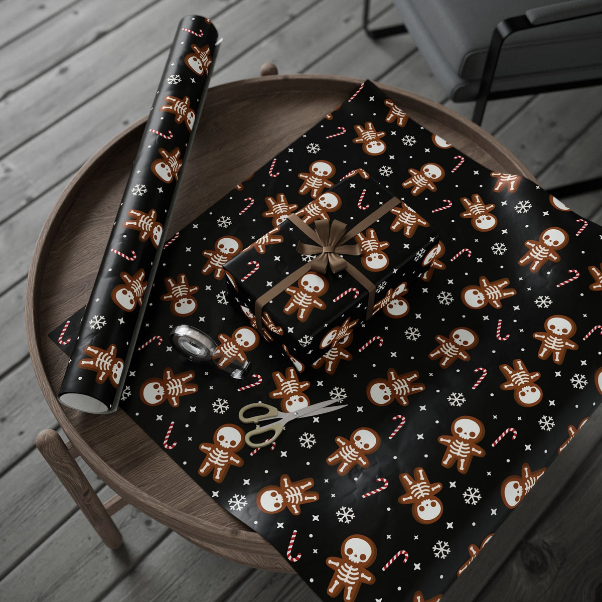 Gingerdead Men Spooky Gift Wrap - Goth Cloth Co.Home Decor32444853406788777353