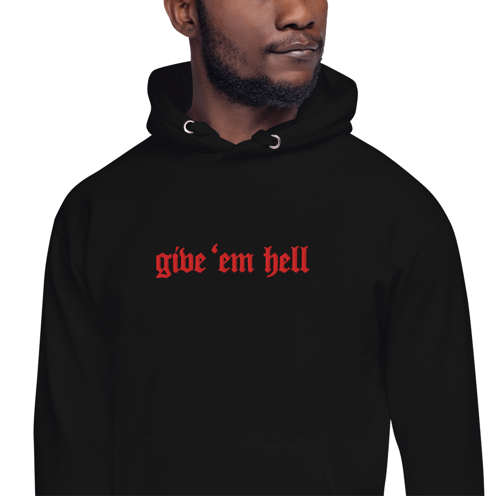 Give 'Em Hell Unisex Hoodie - Goth Cloth Co.7990461_10780