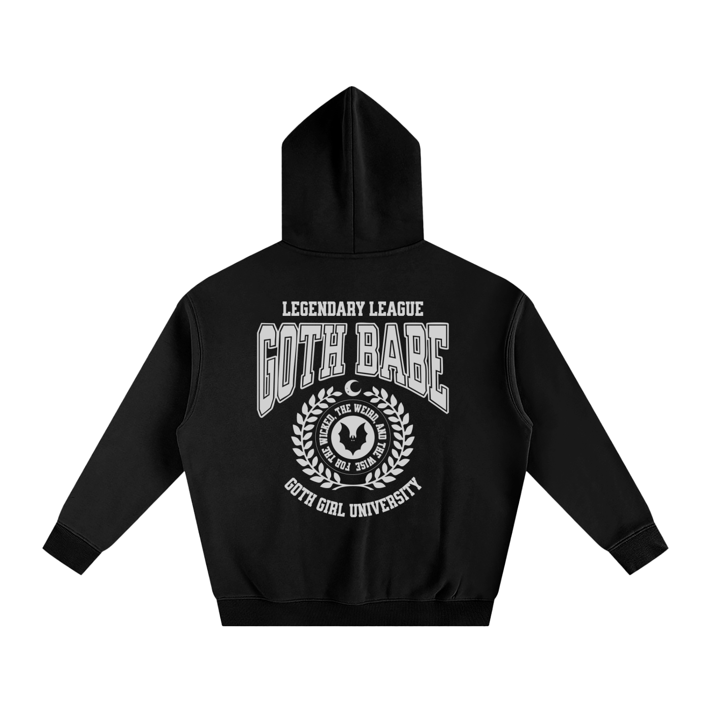 Goth Babe Oversized Fleeced Hoodie (READY TO SHIP) - Goth Cloth Co.18226764935593769799