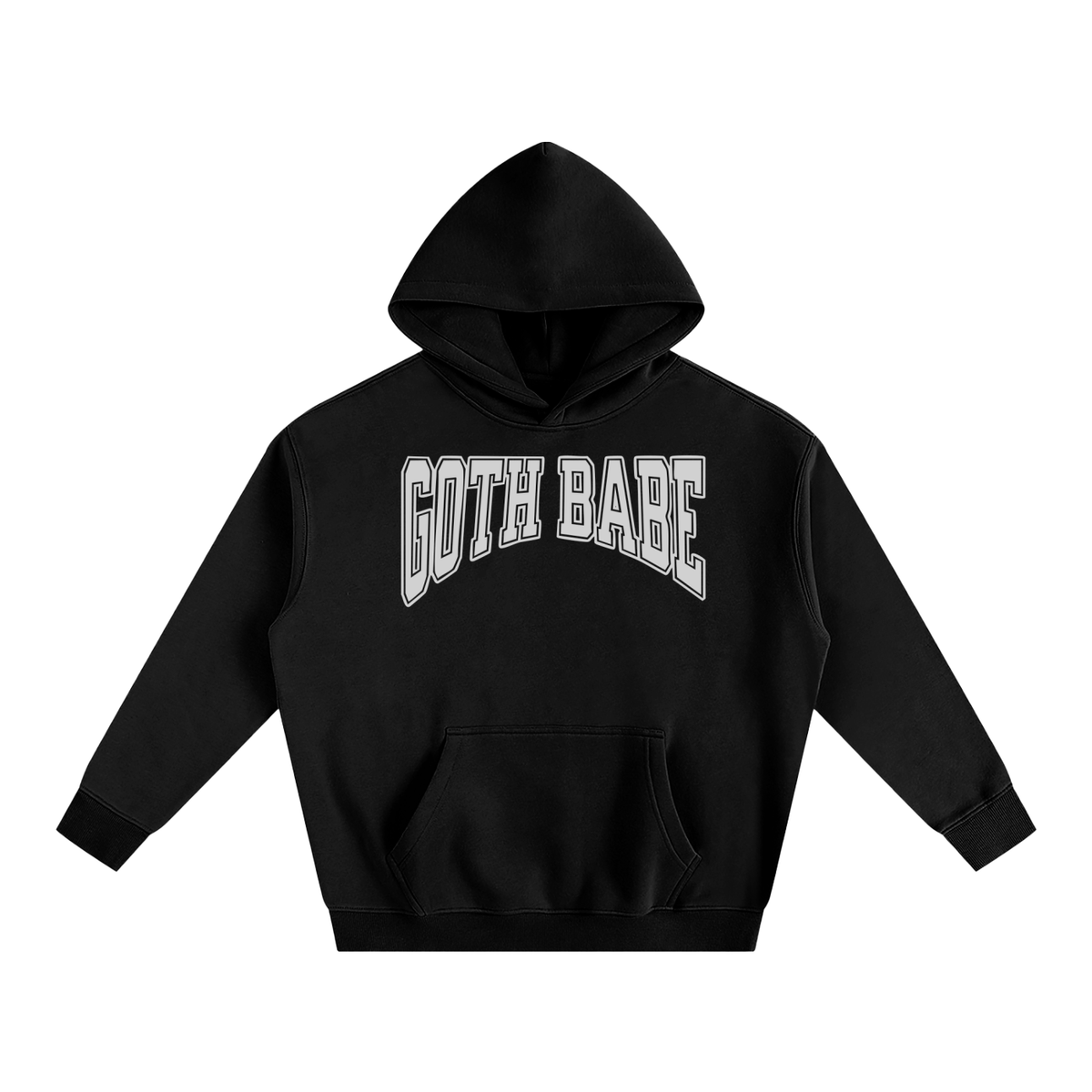 Goth Babe Oversized Fleeced Hoodie (READY TO SHIP) - Goth Cloth Co.18226764935593769799