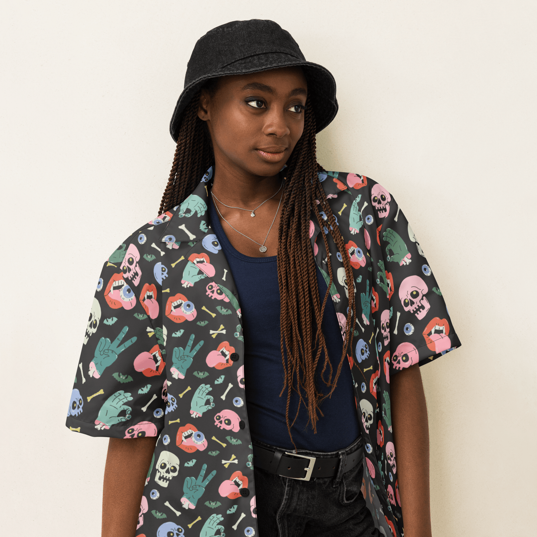 Graveyard Smash Unisex Button Up Shirt - Goth Cloth Co.2517804_17117