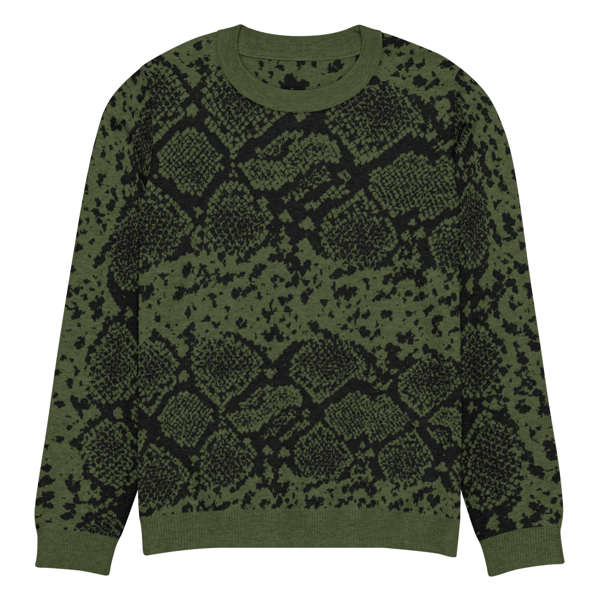 Green Snakeskin Knit Crewneck Sweater - Goth Cloth Co.6131232_19635