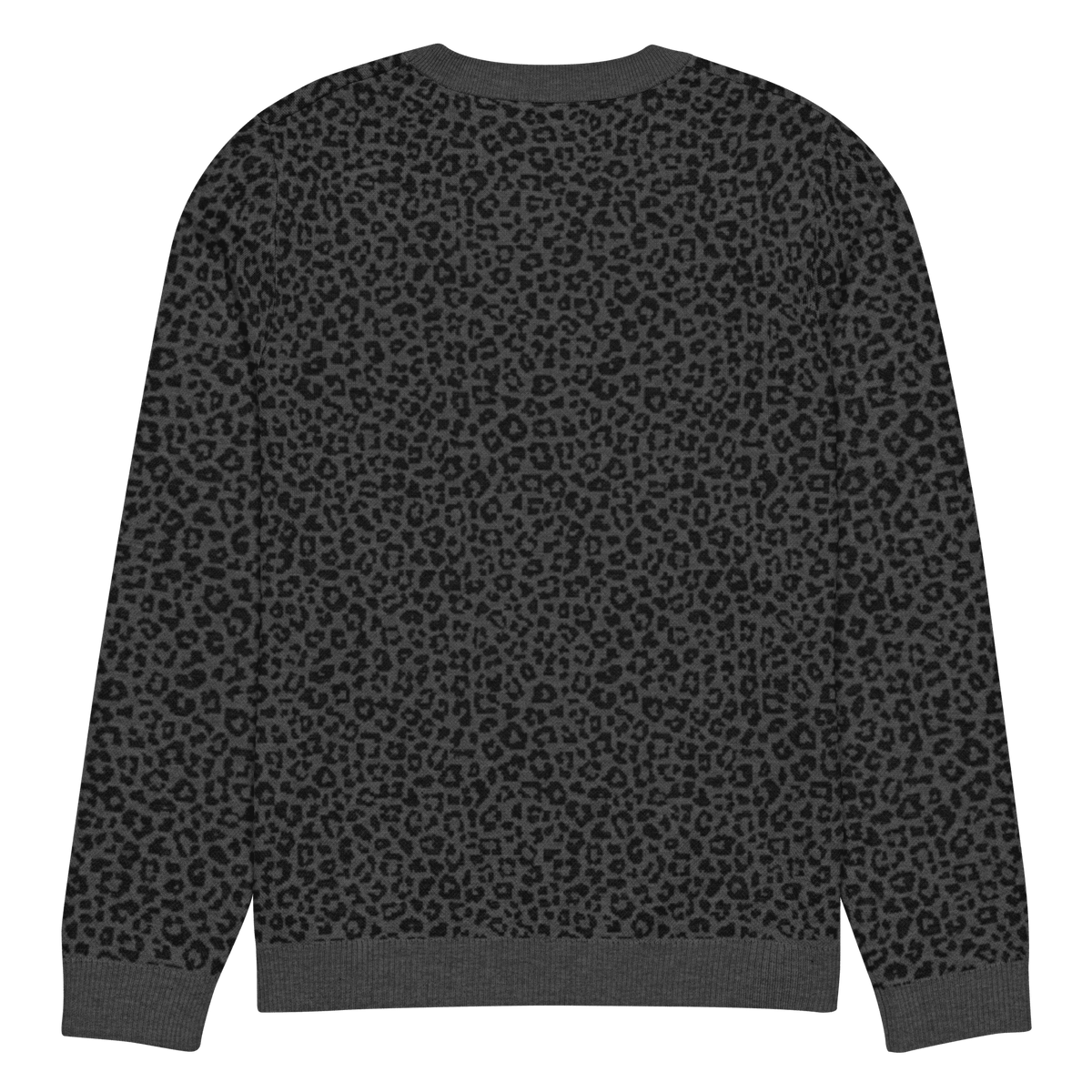 Grey Leopard Knit Crewneck Sweater - Goth Cloth Co.4150416_19635