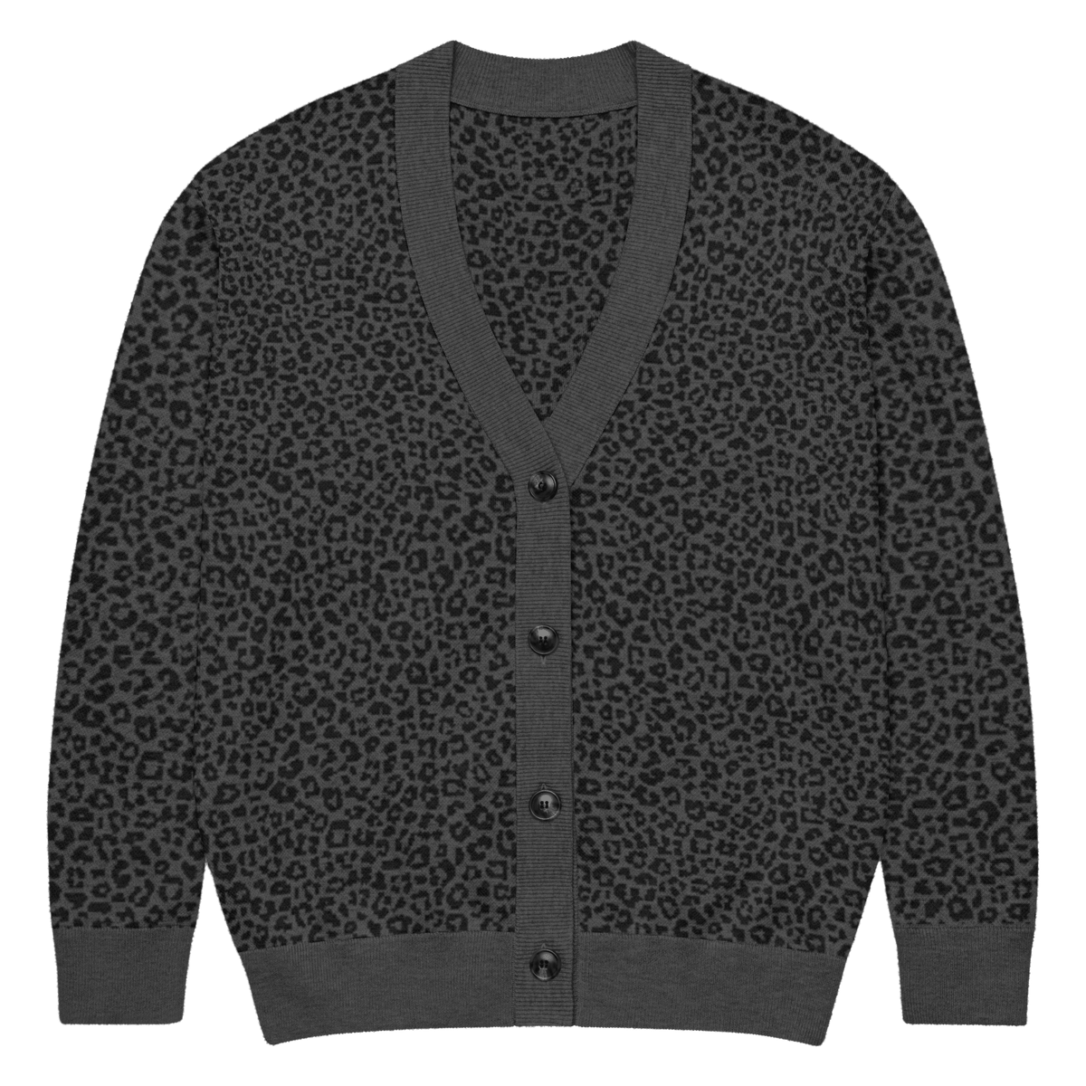 Greyscale Leopard Knit Cardigan - Goth Cloth Co.8985923_21030