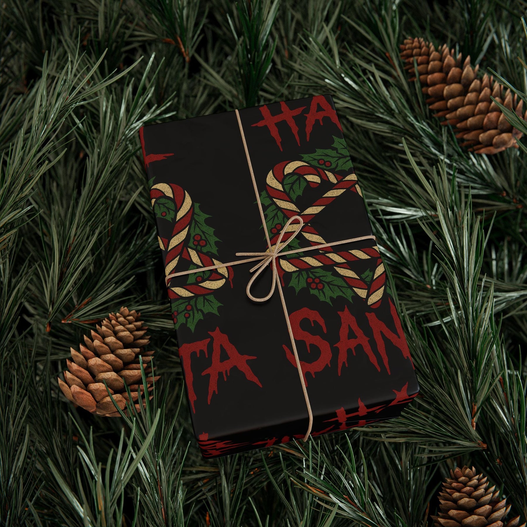 Hail Santa Gift Wrap - Goth Cloth Co.Home Decor10012696438398182638