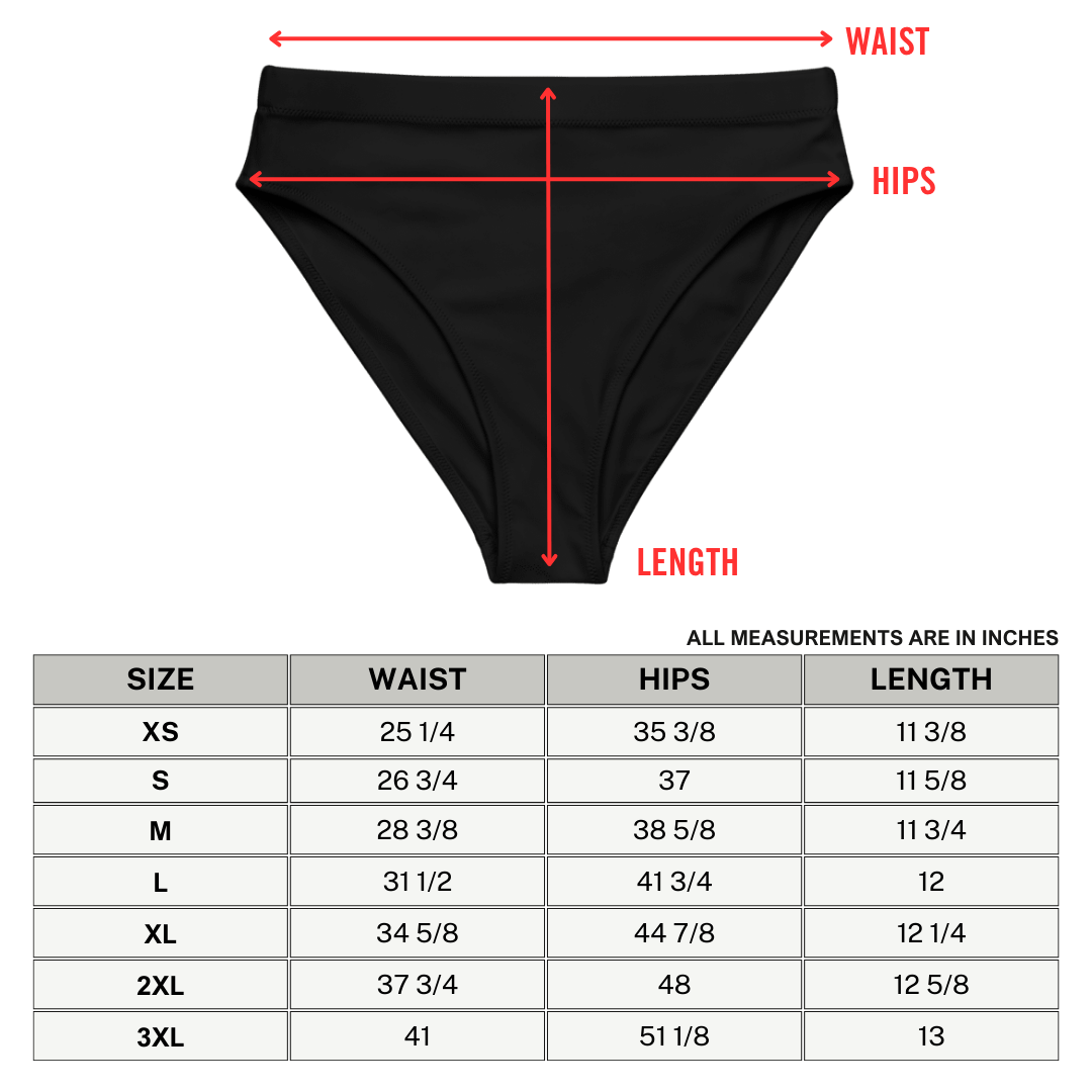 Halloween Horrors High - Waisted Sport Bikini Bottoms (Ready to Ship) - Goth Cloth Co.