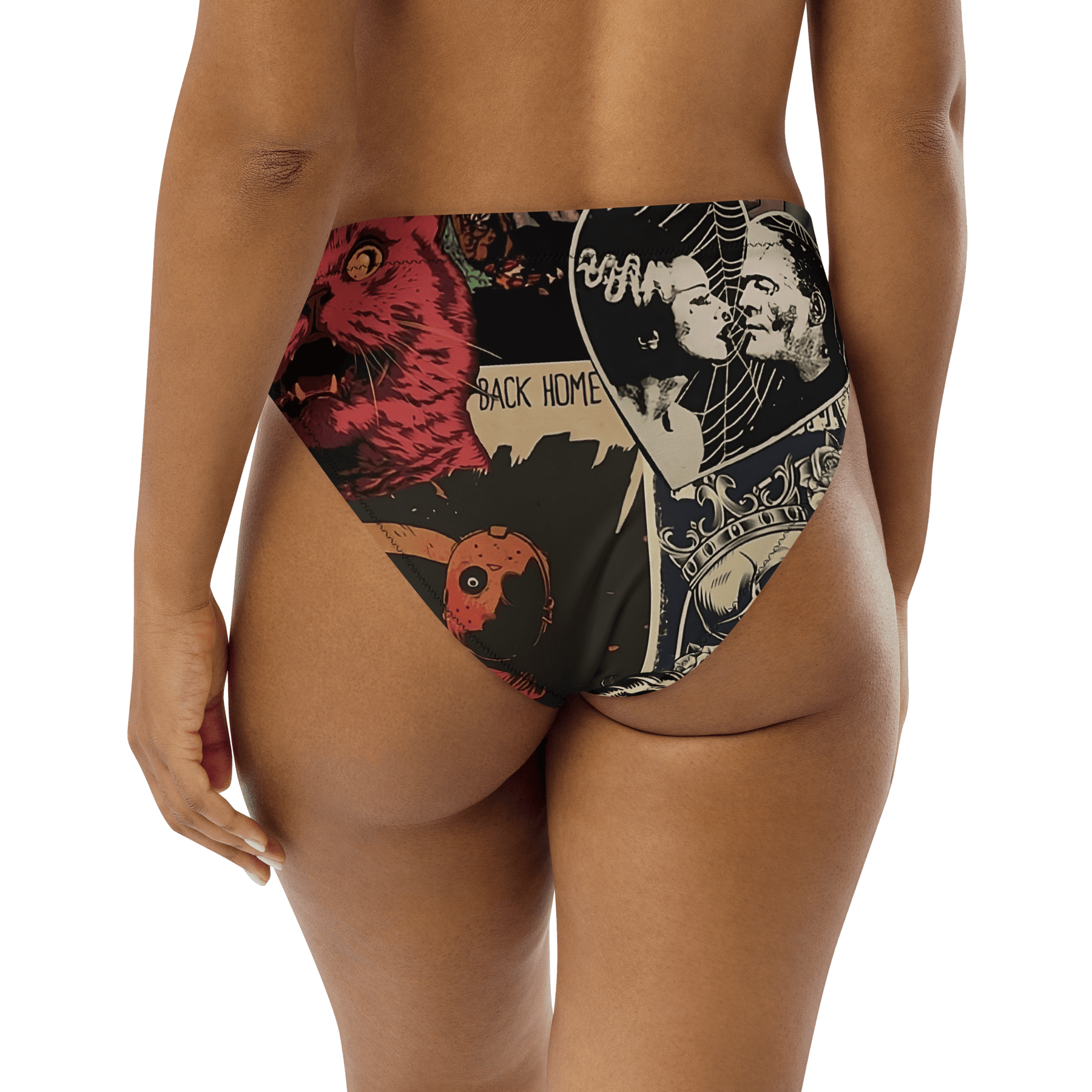 Halloween Horrors High - Waisted Sport Bikini Bottoms - Goth Cloth Co.4577841_12042