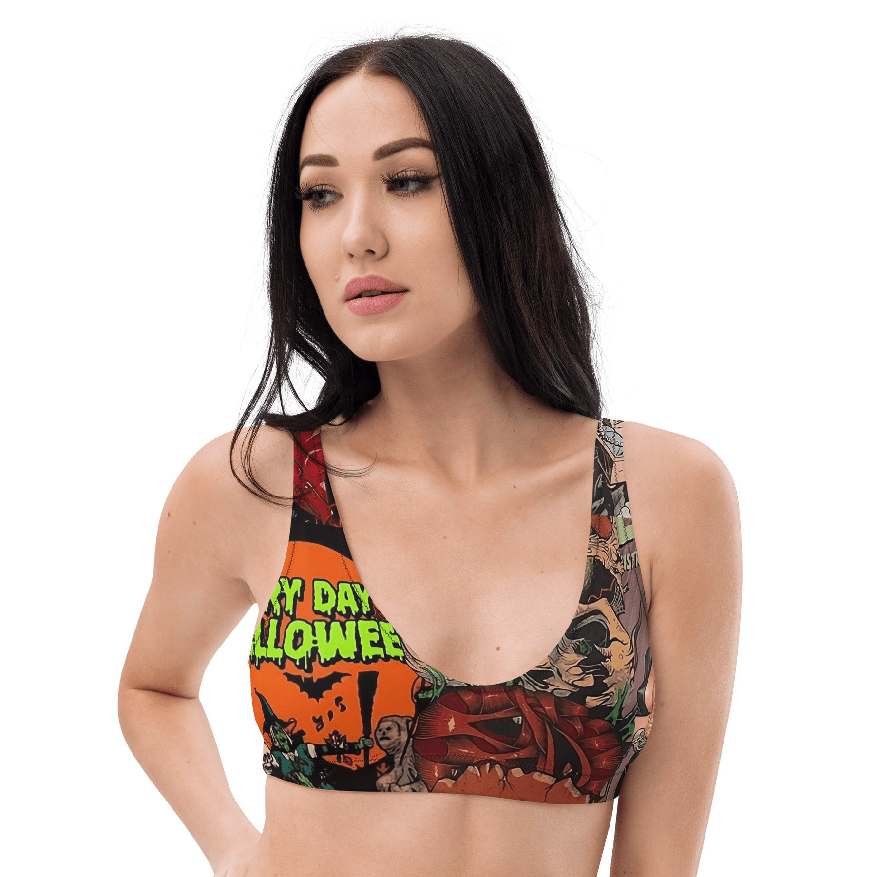 Halloween Horrors Padded Sport Bikini Top - Goth Cloth Co.3741025_12035