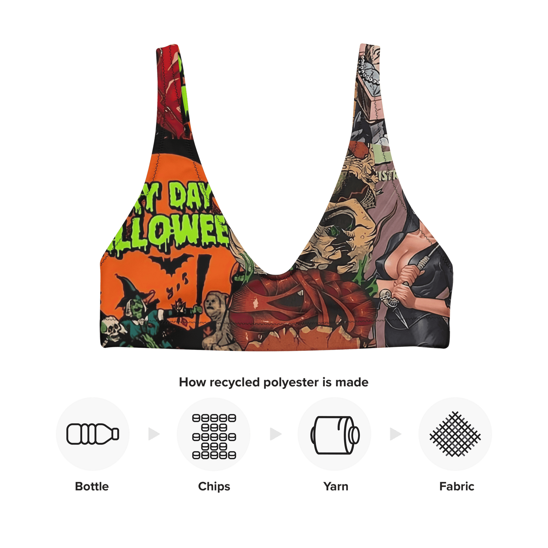 Halloween Horrors Padded Sport Bikini Top - Goth Cloth Co.3741025_12035