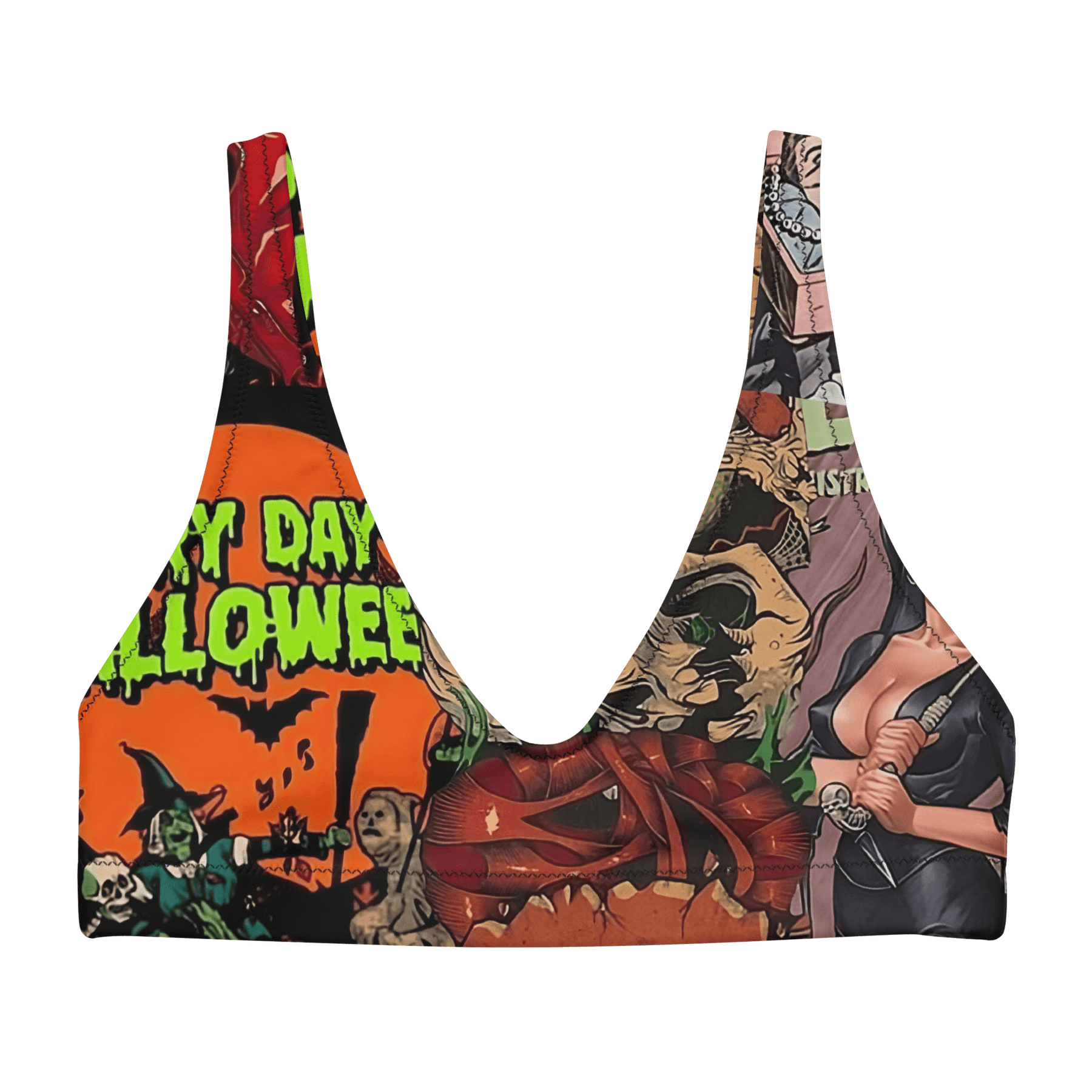 Halloween Horrors Padded Sport Bikini Top - Goth Cloth Co.3741025_12035