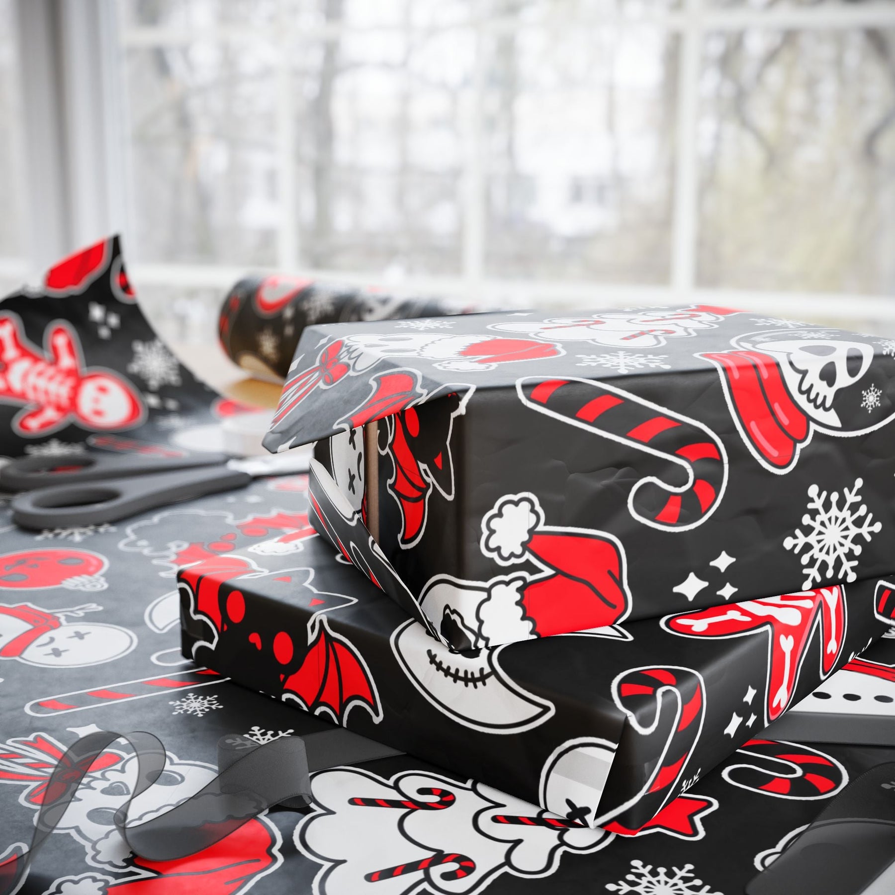 Helliday Cheer Gift Wrap - Goth Cloth Co.Home Decor28854519393653515018