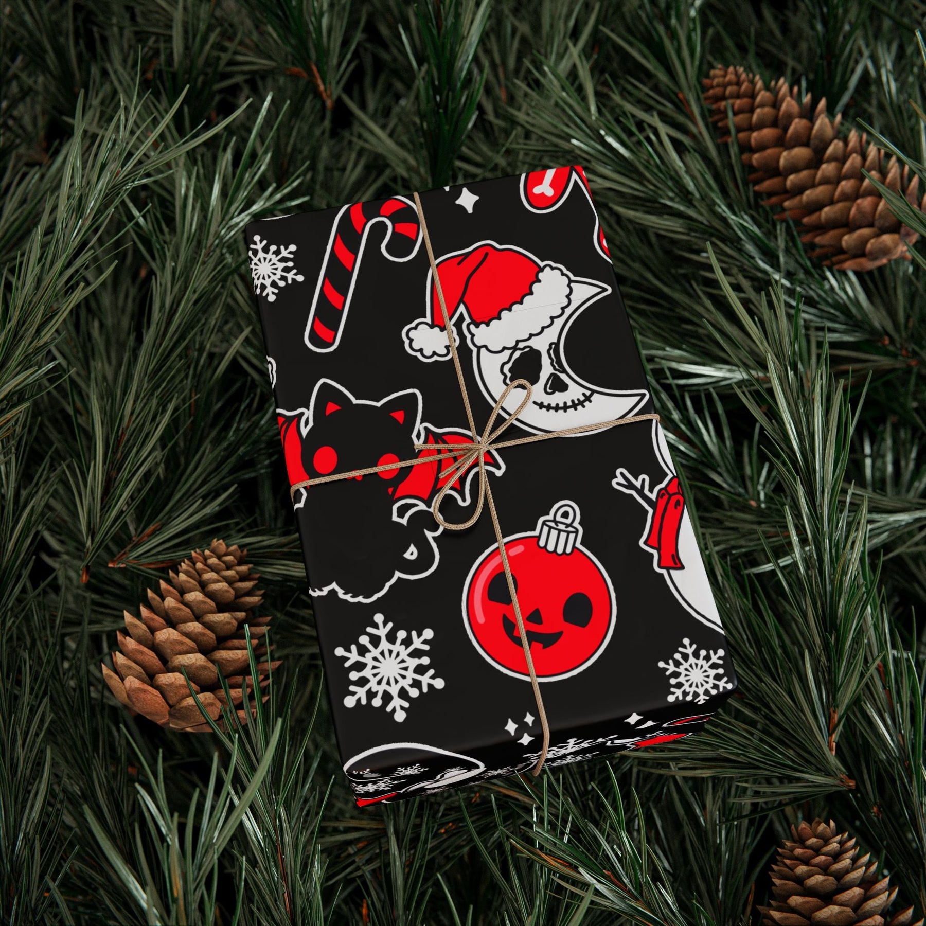 Helliday Cheer Gift Wrap - Goth Cloth Co.Home Decor28854519393653515018