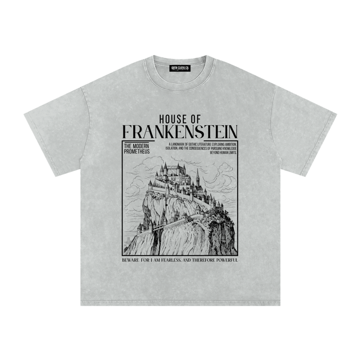 House of Frankenstein Acid Wash T-Shirt - Goth Cloth Co.261013PODPQ12230#007