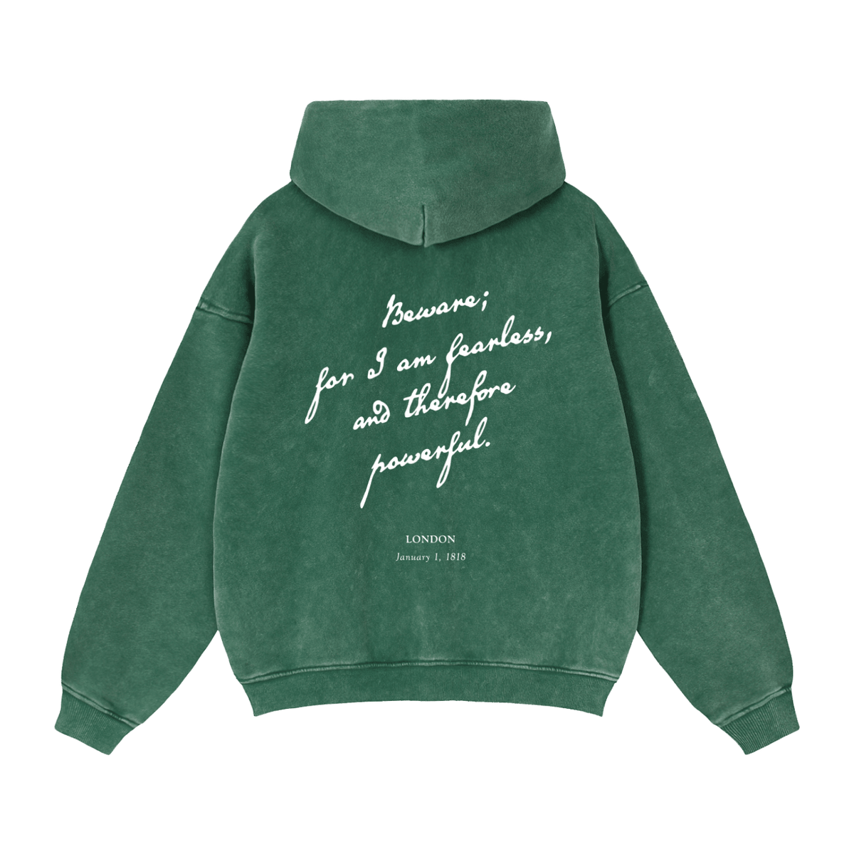 I am Fearless Frankenstein Fleece Zip Up Hoodie - Goth Cloth Co.gymwear261013PODTZ12249#016