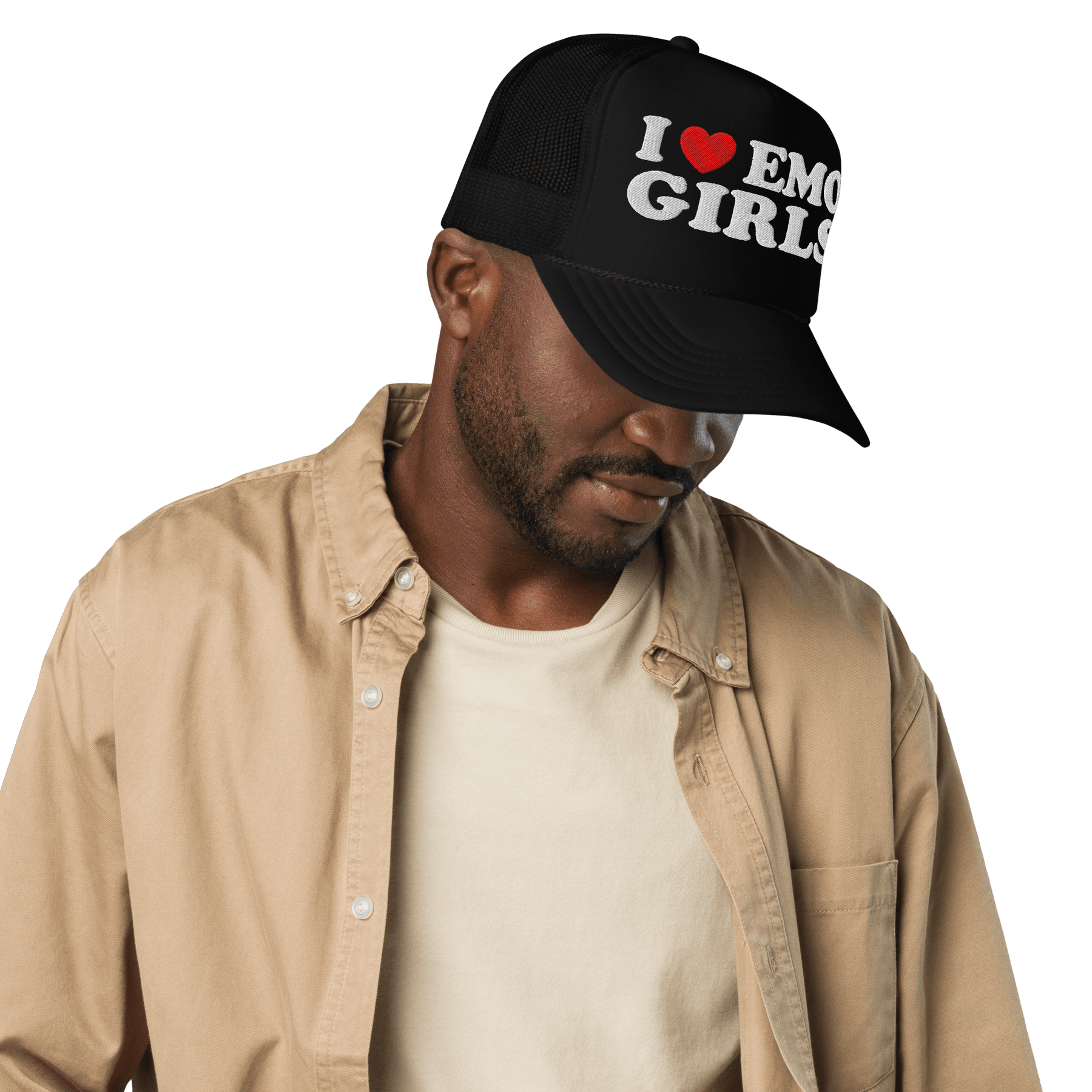 I Heart Emo Girls Foam Embroidered Trucker Hat - Goth Cloth Co.6565040_15908