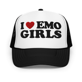 I Heart Emo Girls Foam Embroidered Trucker Hat - Goth Cloth Co.6565040_15908